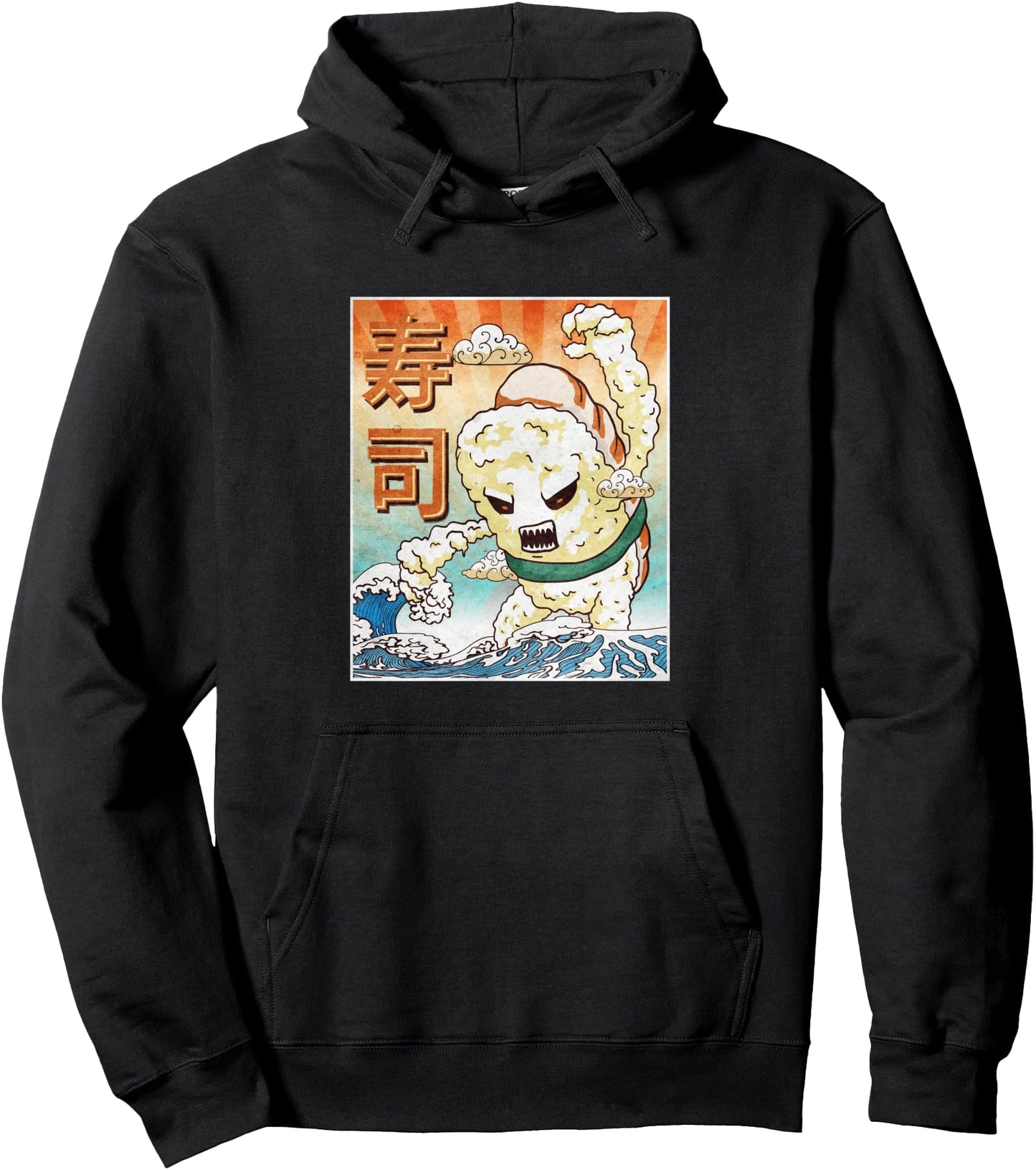 Kaiju Sushi Japanese Monster Pullover Hoodie