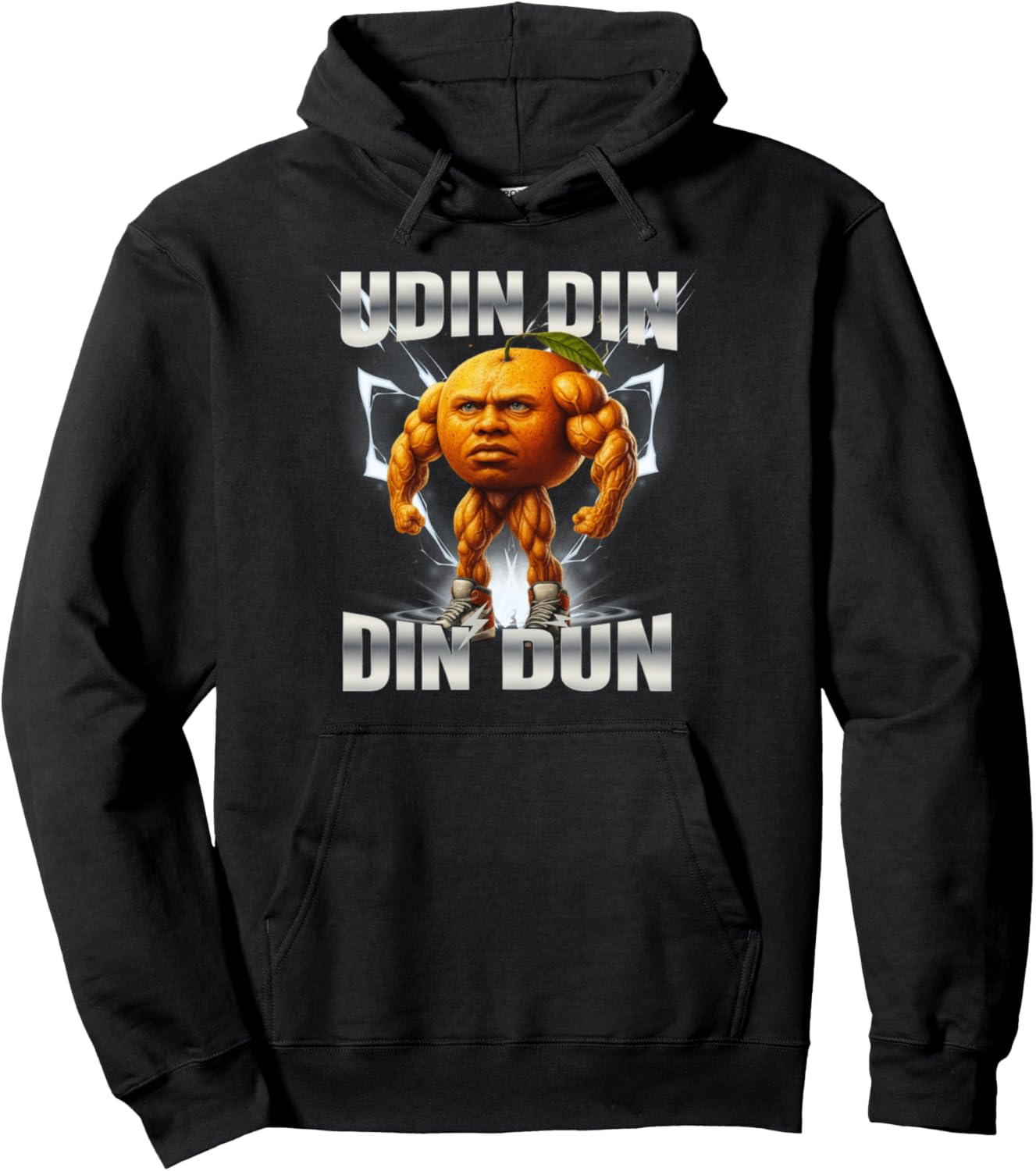 Udin Din Din Dun Viral Brainrot Italian Meme Gym Pullover Hoodie