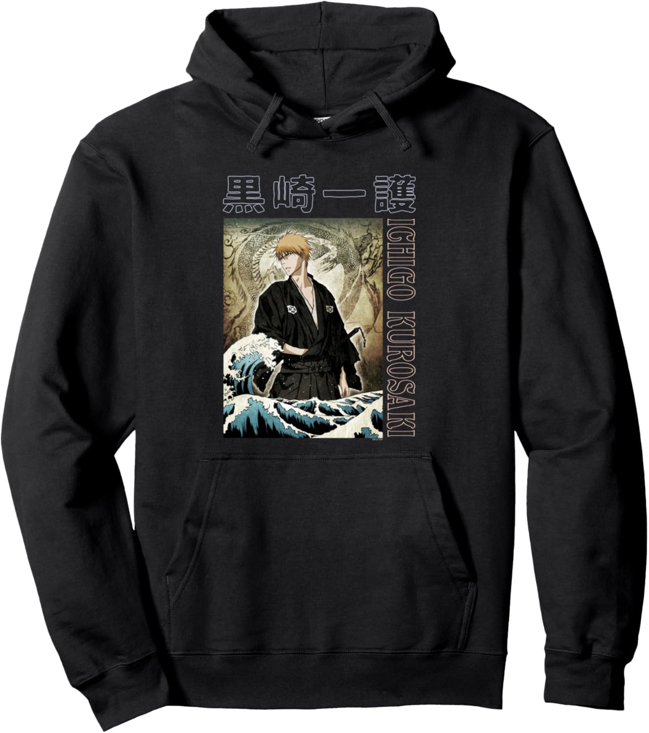 Bleach Ichigo with Waves Anime Pullover Hoodie