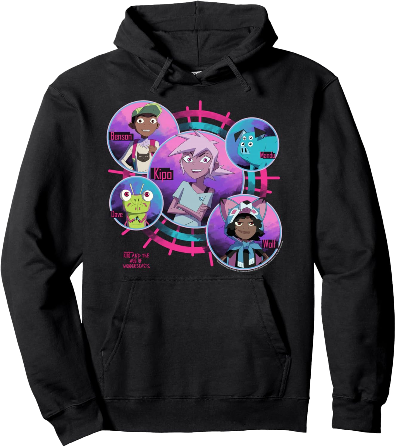 Kipo And The Age Of Wonderbeasts Group Shot Circles Pullover Hoodie