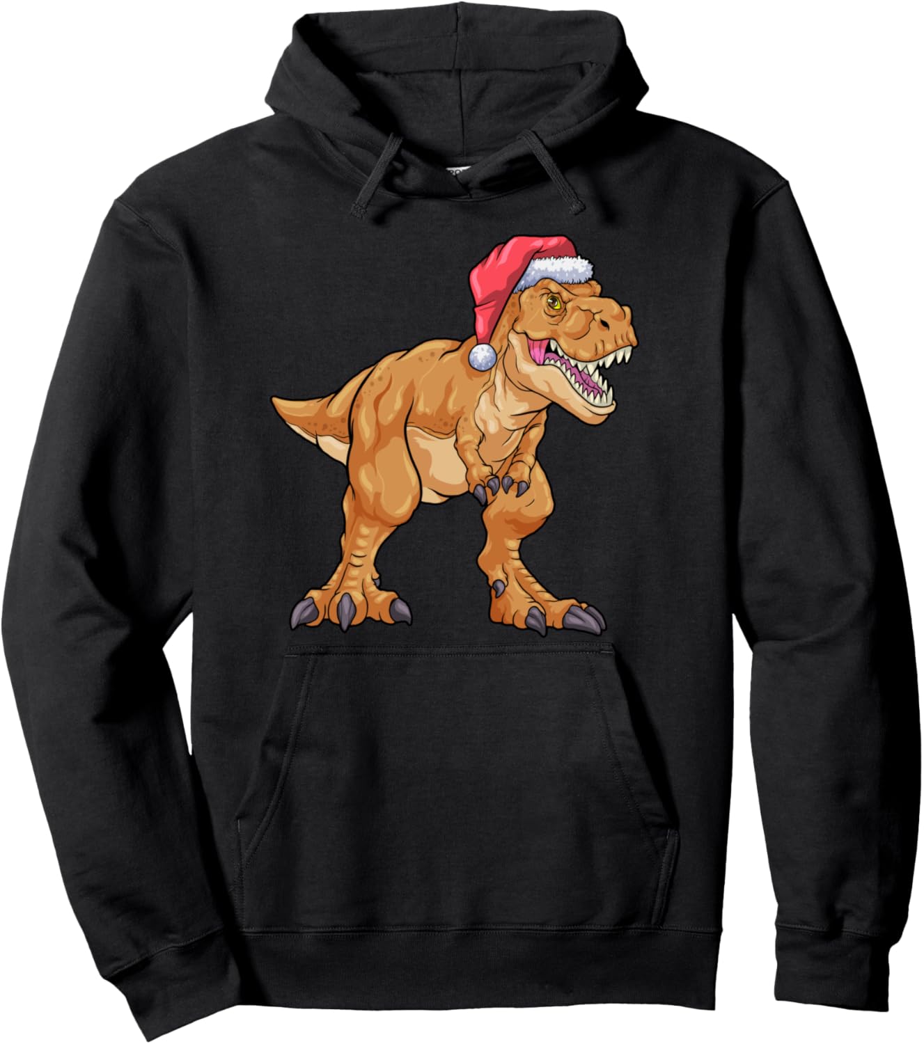 Santa Dinosaur Christmas T Rex Pajamas Kids Girls Boys Xmas Pullover Hoodie