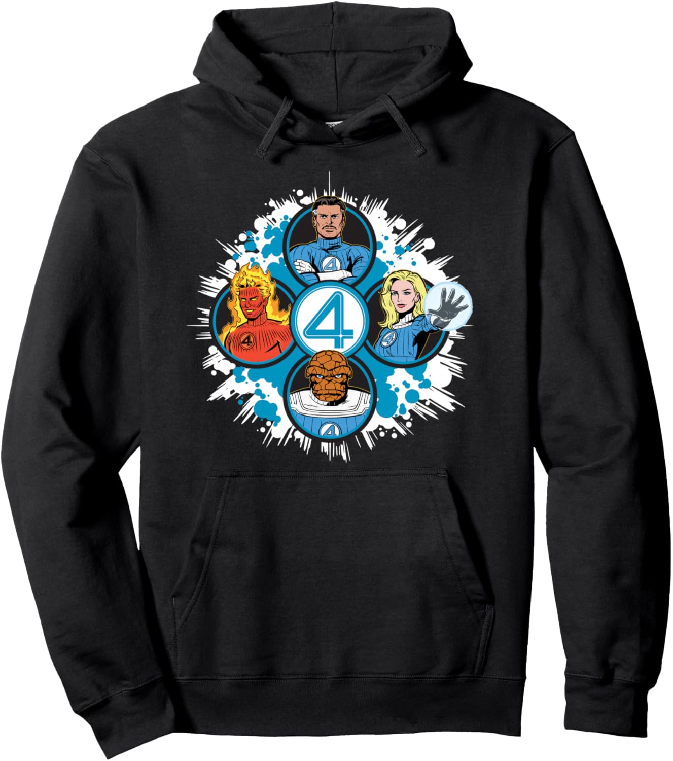 Marvel The Fantastic Four: First Steps Retro Team Circles Pullover Hoodie