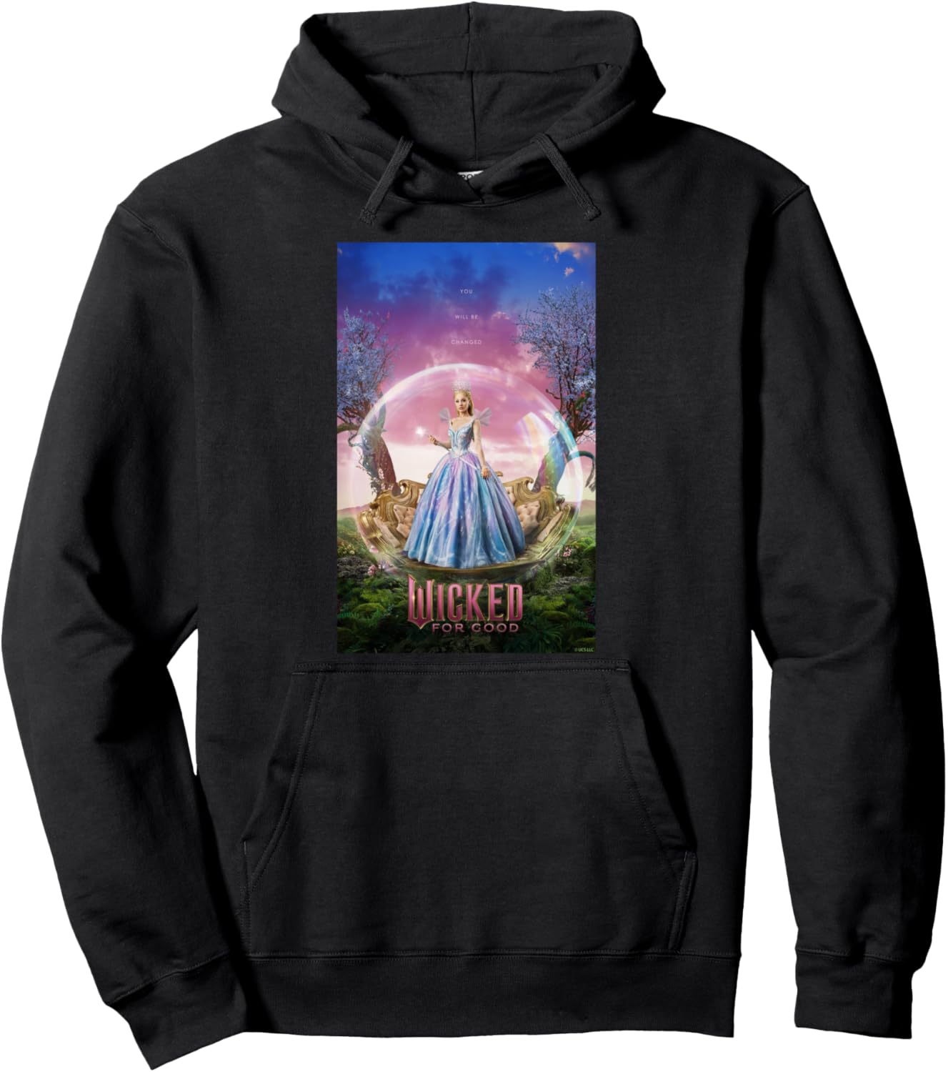 Wicked: For Good Glinda Bubble Poster Pullover Hoodie