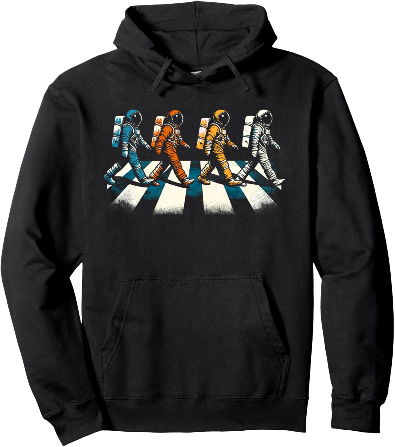 Retro Astronaut Outer Space Gifts Men Kids Women Funny Space Pullover Hoodie