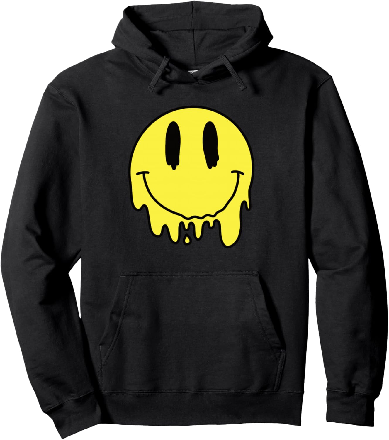 Melting Yellow Smile Funny Smiling Melted Dripping Face Cute Pullover Hoodie