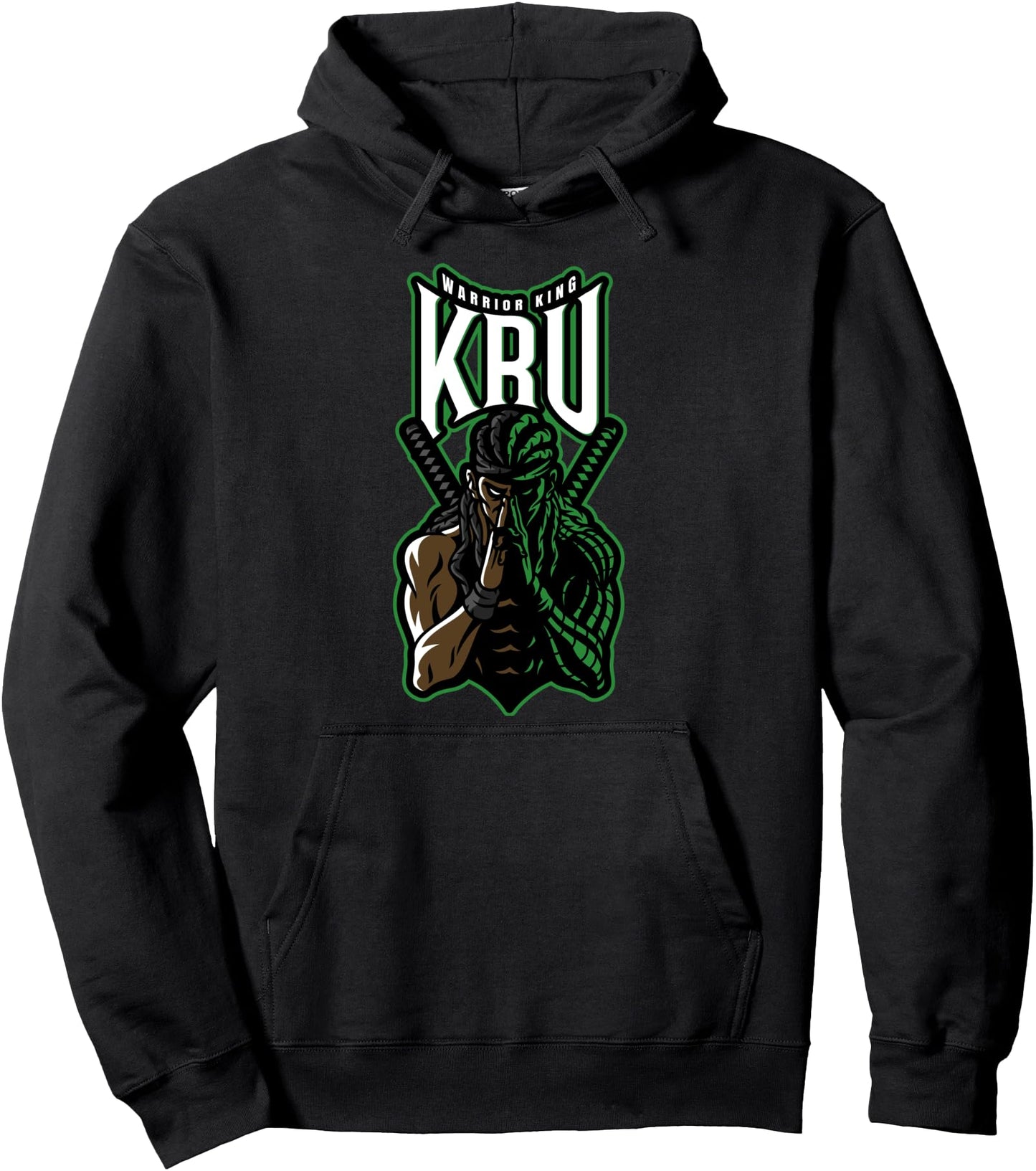Kru Warrior King, Liberian Superhero, African Ancestry Pullover Hoodie
