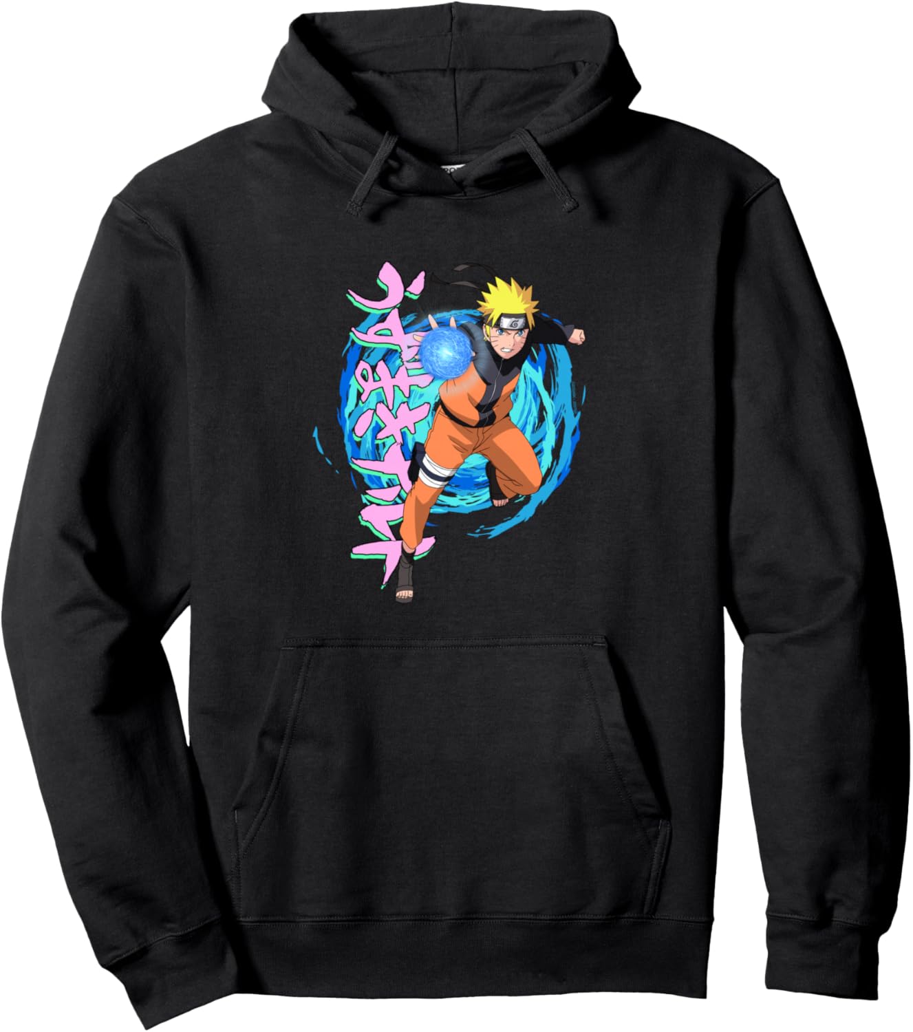 Naruto Shippuden Blue Spirals Rasengan Anime Pullover Hoodie