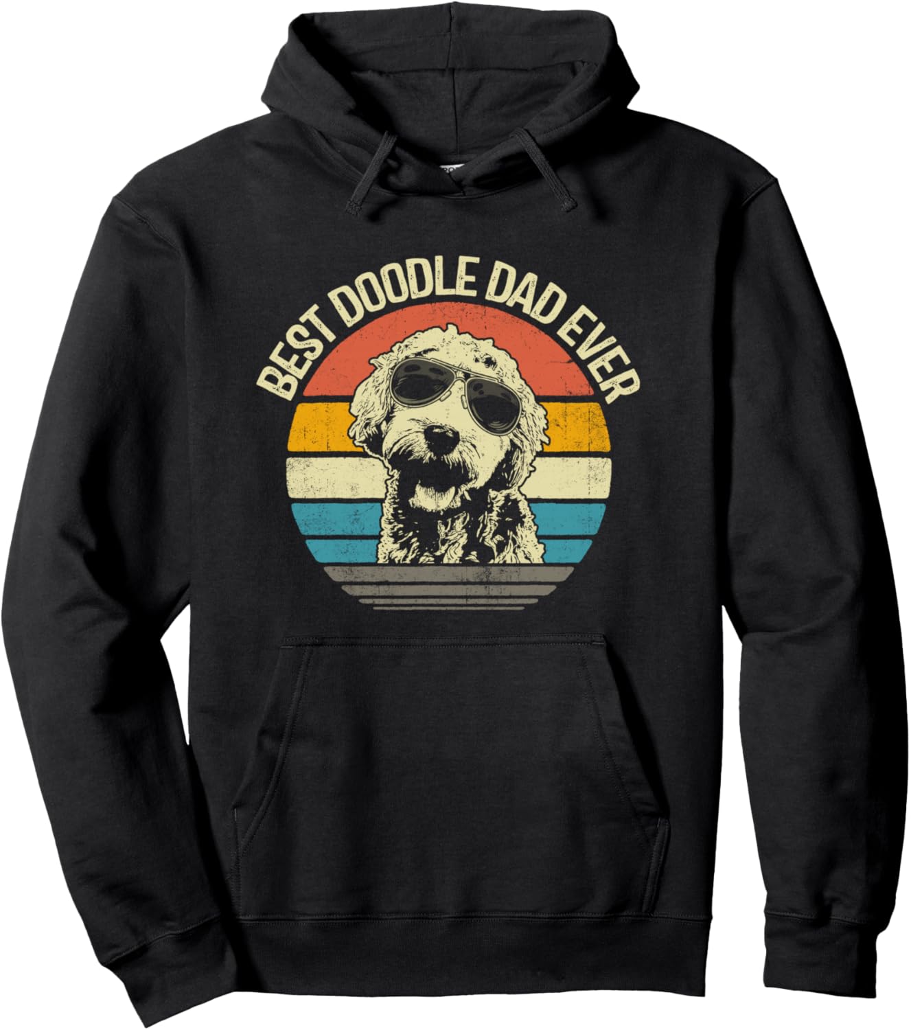 Best Doodle Dad Ever Funny Goldendoodle Dad Vintage Gifts Pullover Hoodie