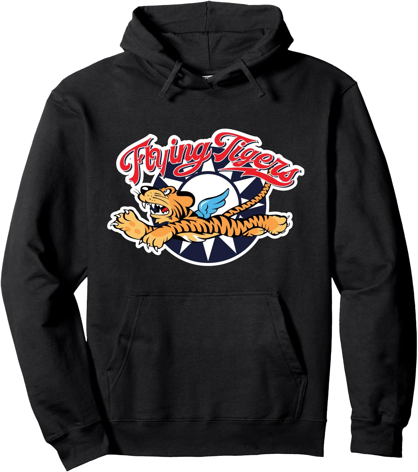 Funny Cool Tiger Flying Novelty Graphic Tees & Cool Designs Pullover Hoodie