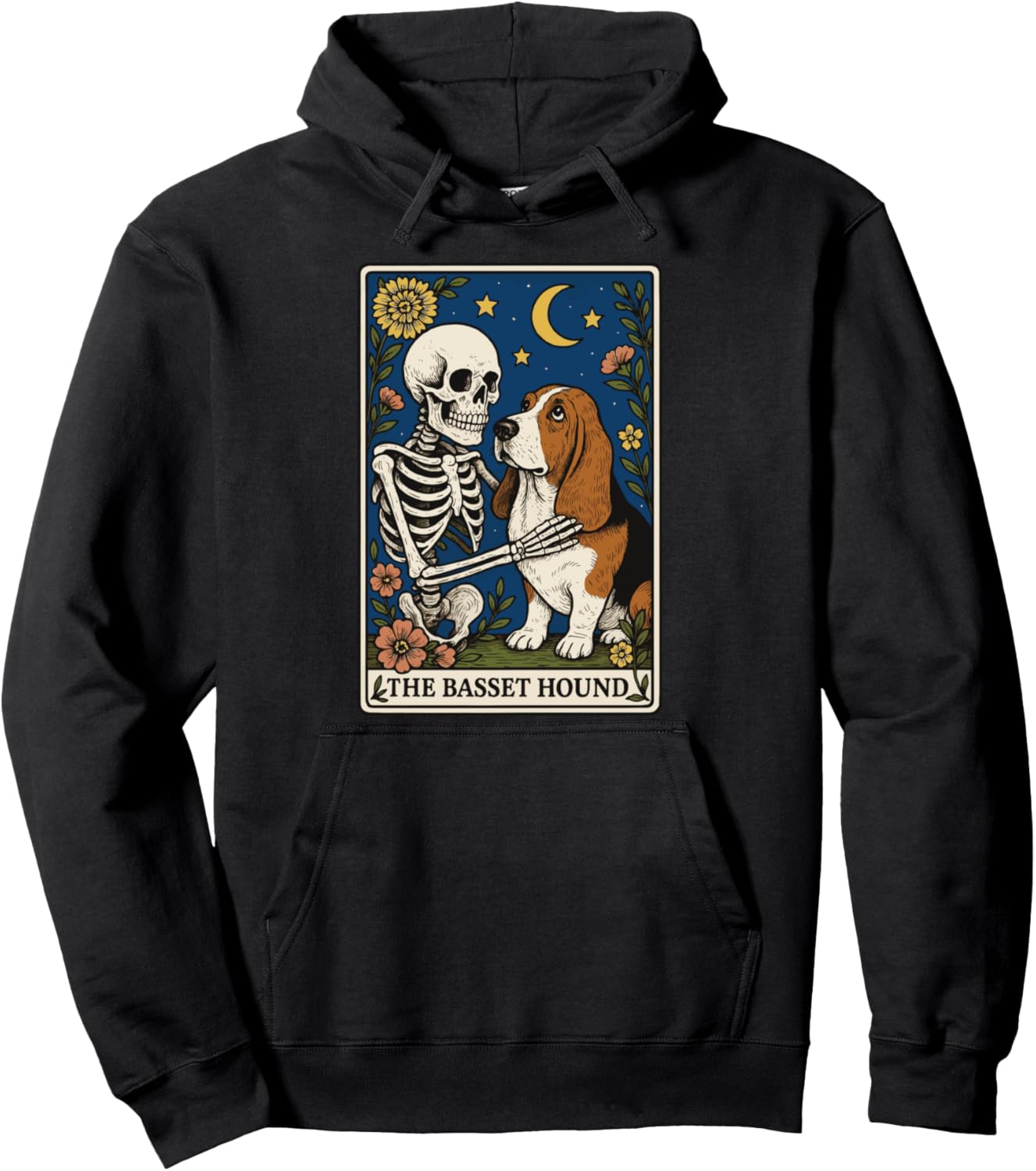 The Basset Hound Tarot Card Pullover Hoodie