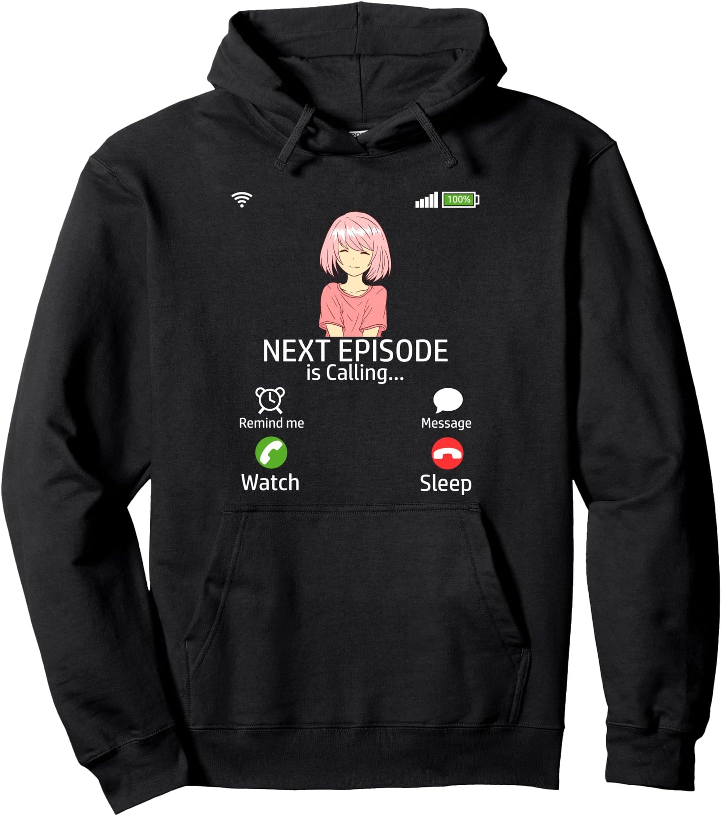 Next Epsiode ANIME MANGA Senpai Phone Otaku Cosplay Anime Pullover Hoodie