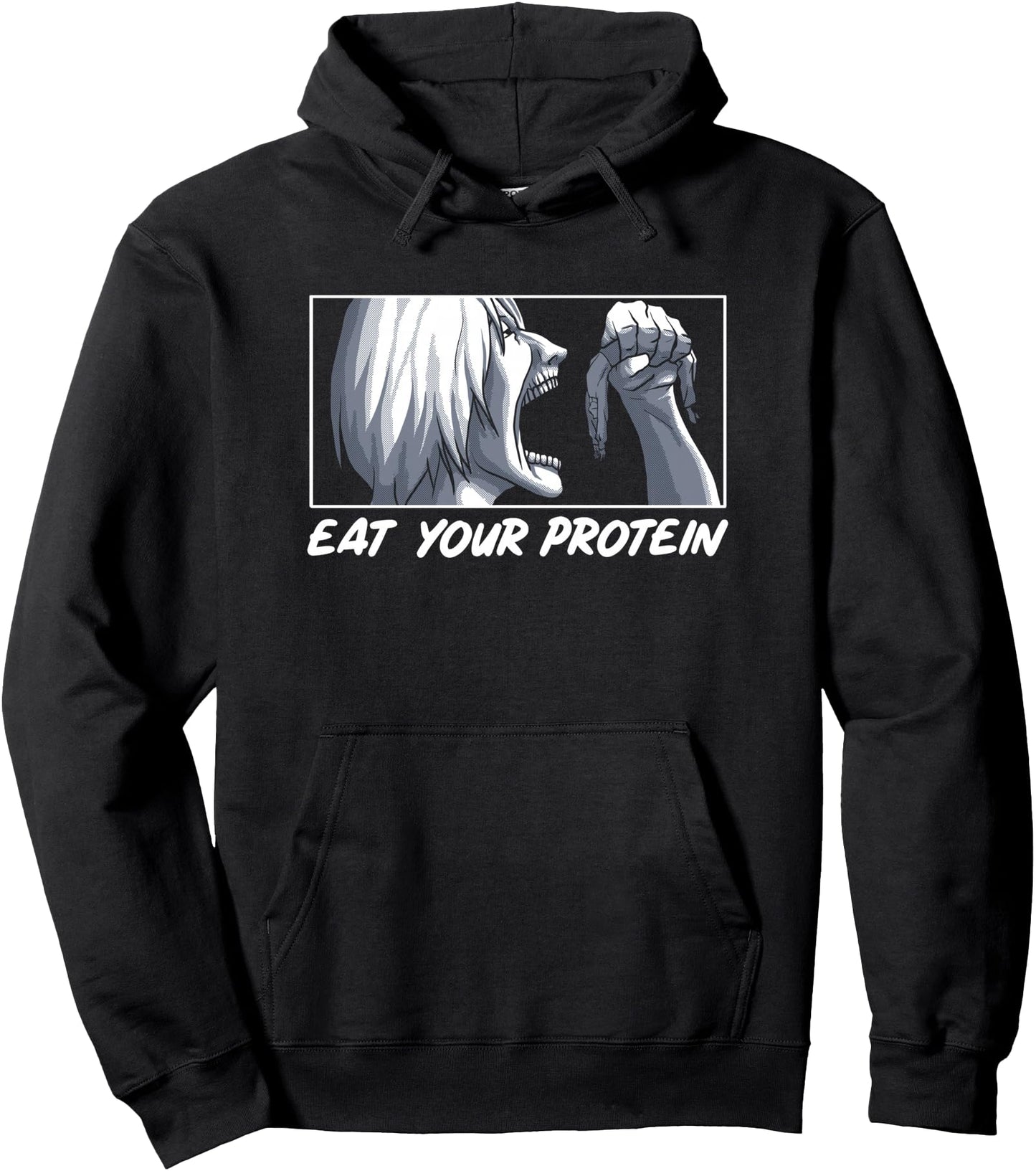 Eat Your Protein Anime Gym Manga Bodybuilding Fitness Anime Pullover Hoodie