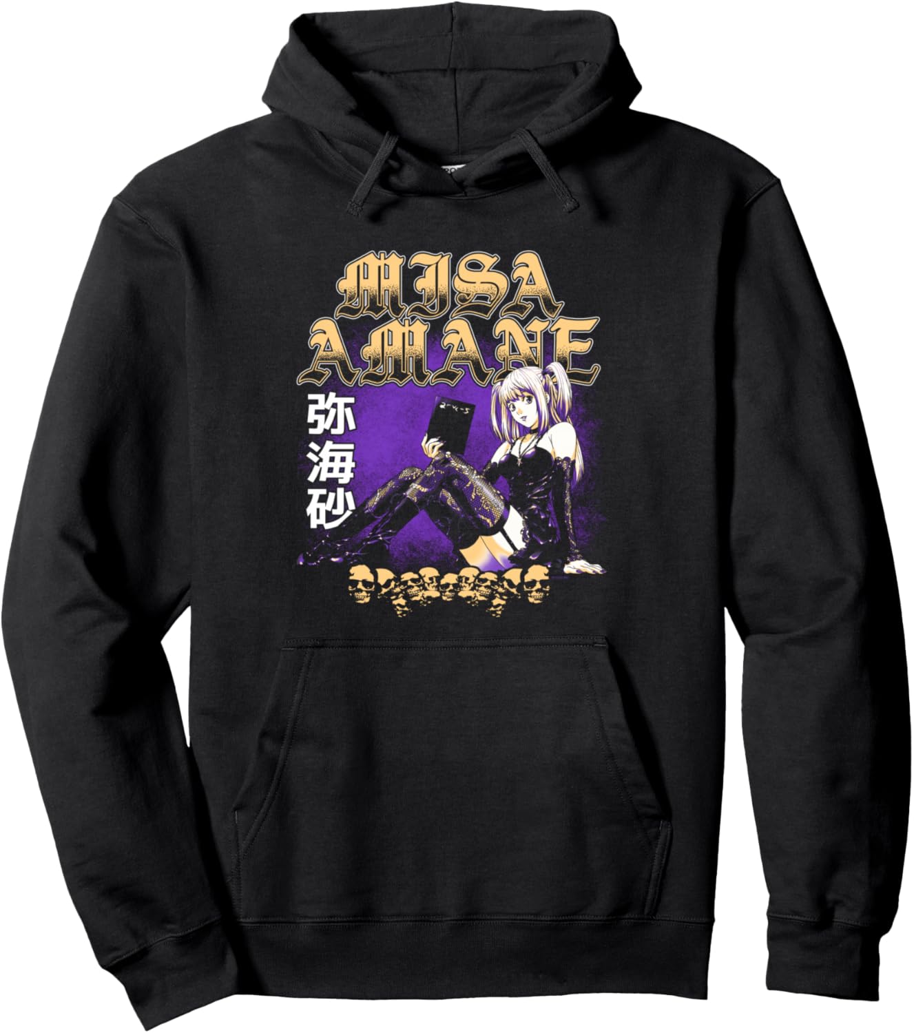 Death Note Misa Amane Old English Text Anime Pullover Hoodie