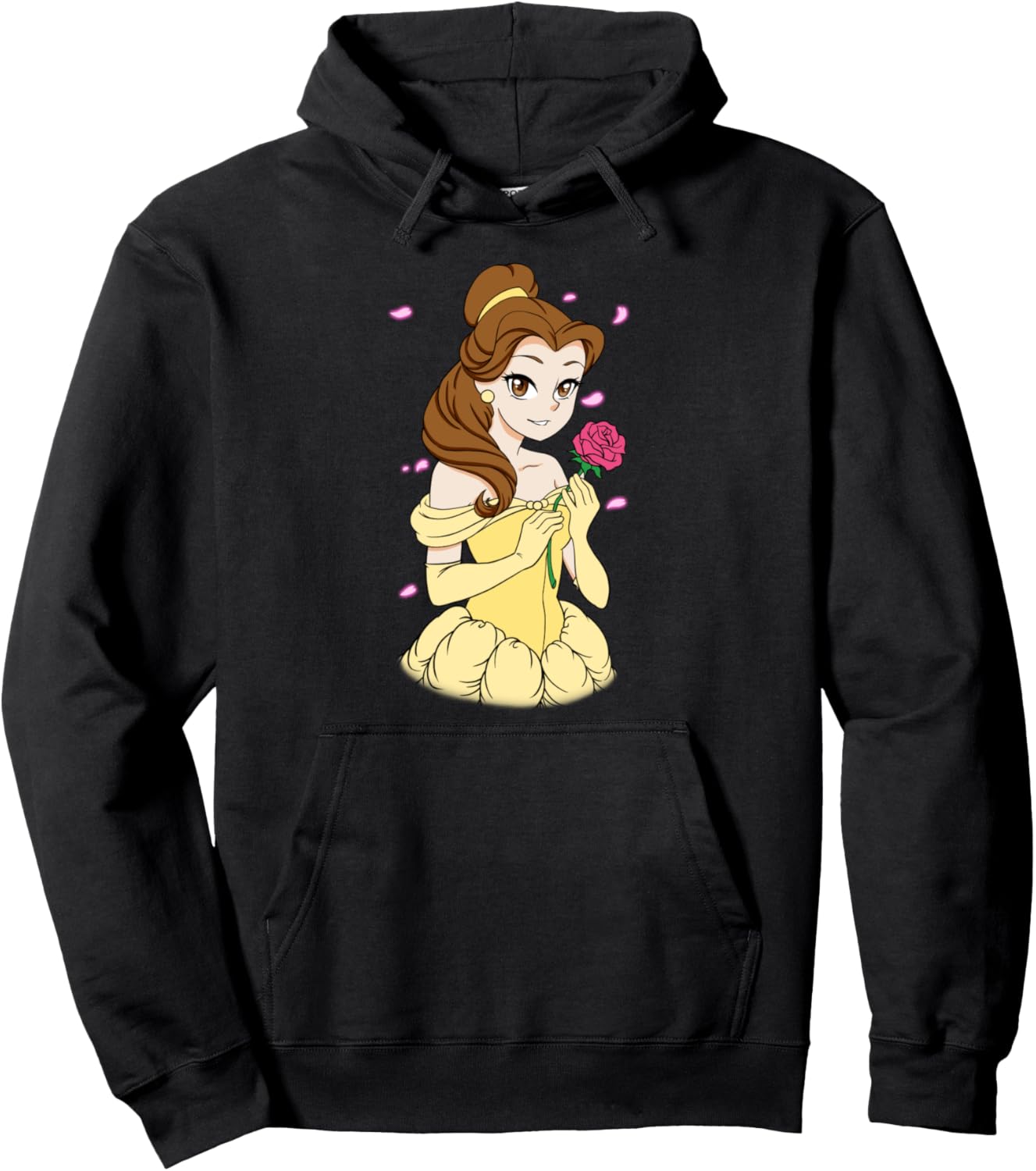 Disney Beauty And The Beast Belle Anime Art Style Portrait Pullover Hoodie