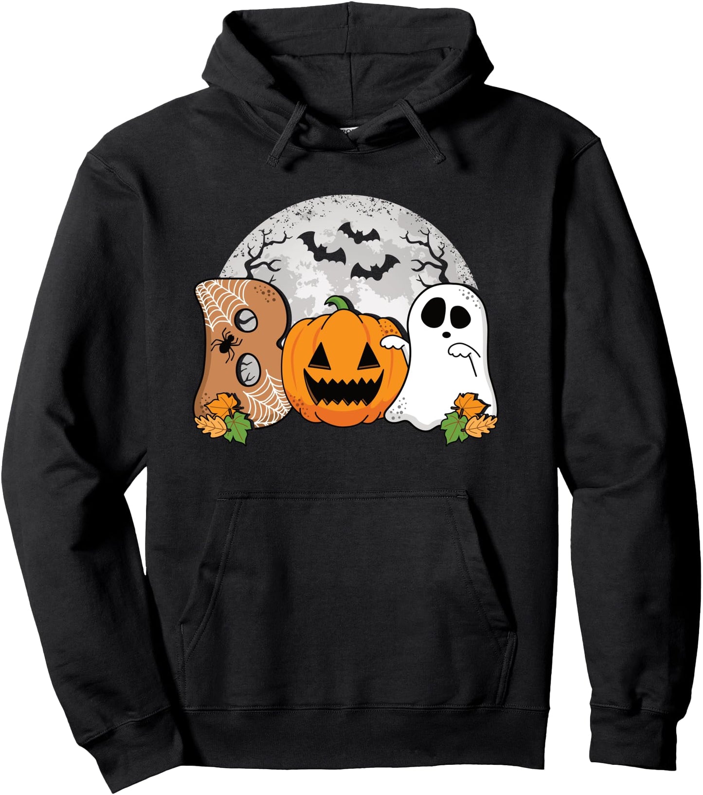 Boo Halloween Pumpkin Ghost Scary Halloween Men Women Pullover Hoodie