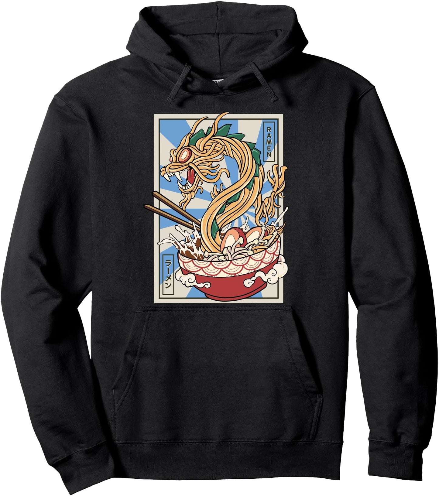 Ramen Dragon Japanese noodles soup Ramen Pullover Hoodie