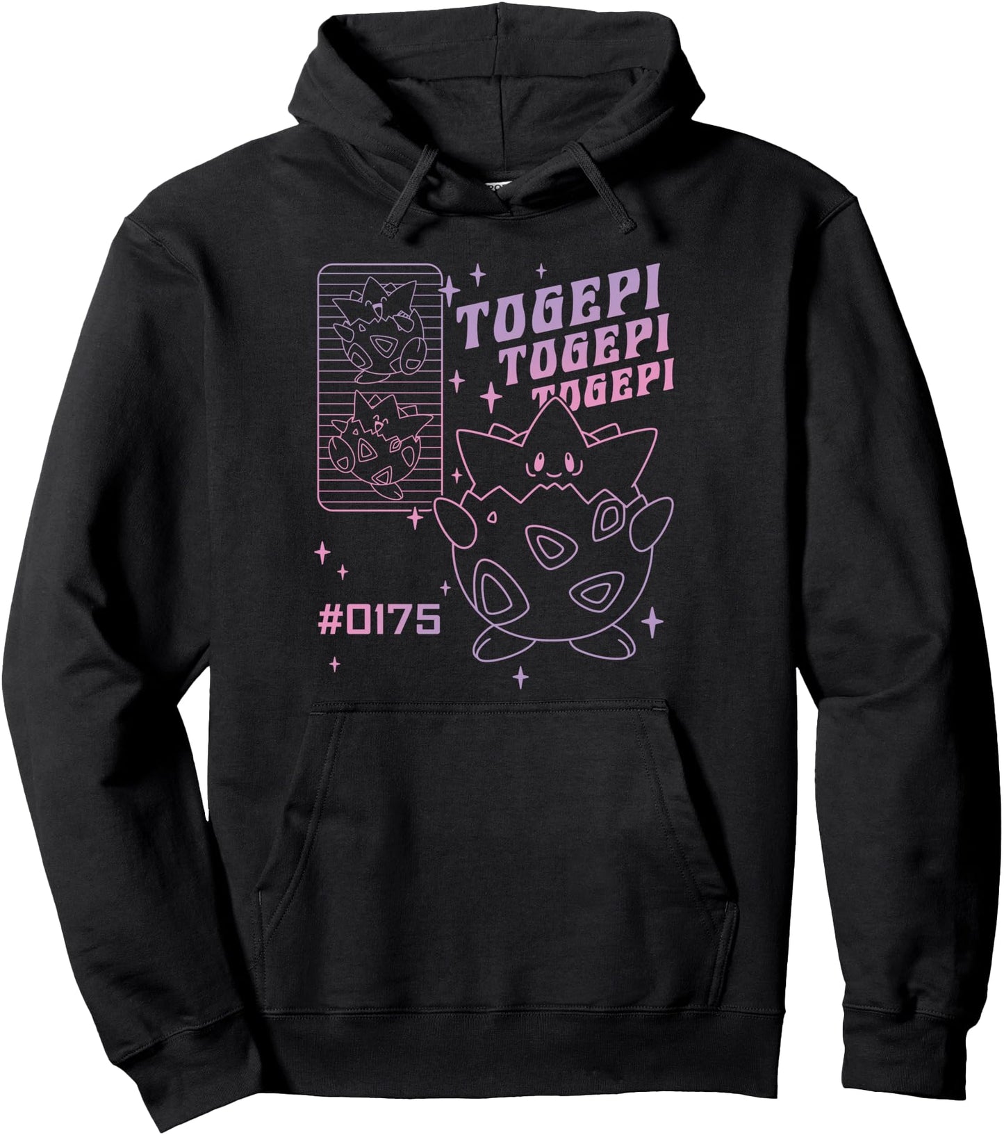 Pokmon Togepi Vintage Gradient Line Art Pullover Hoodie