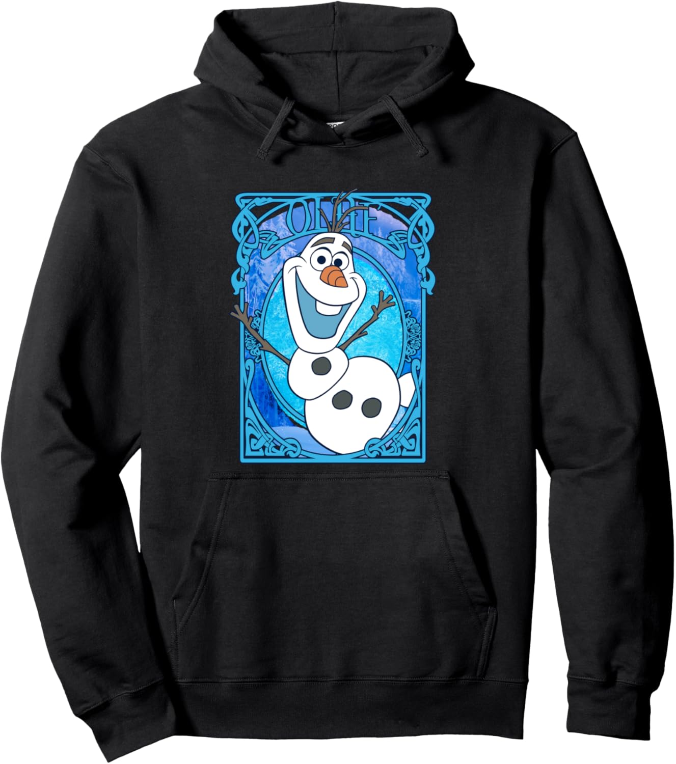 Disney Frozen Olaf Nouveau Art Style Portrait Pullover Hoodie