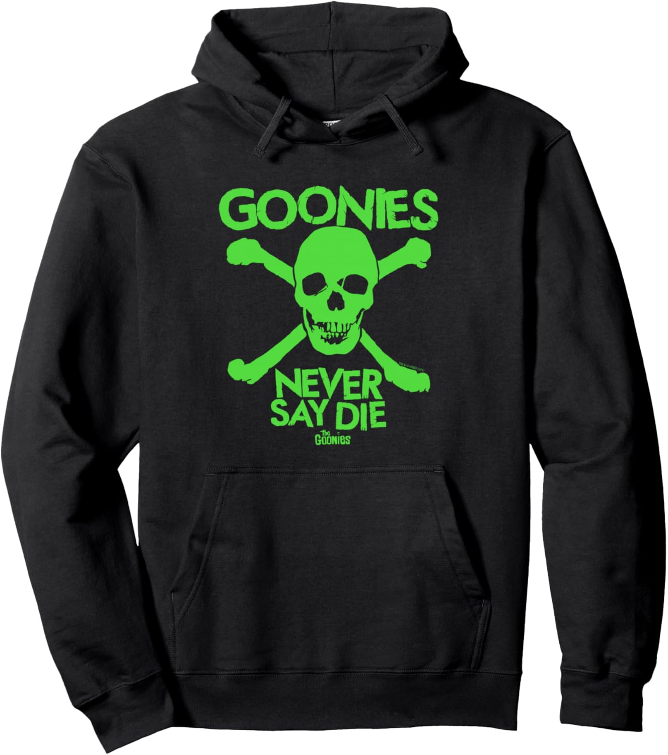 The Goonies Neon Green Skull and Logo Movie Pullover Hoodie