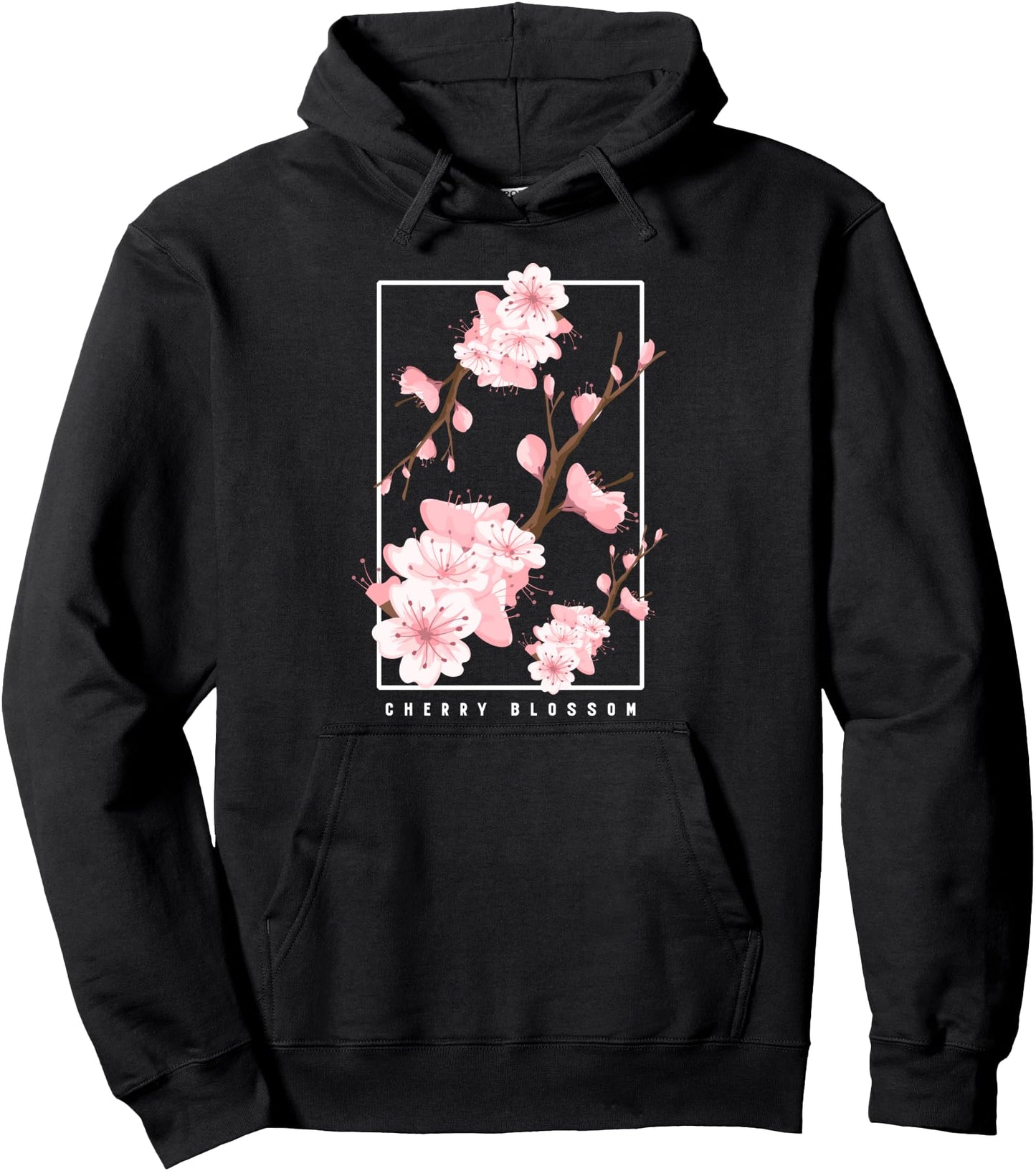 Japanese Aesthetic Vaporwave Cherry Blossom Glitch Anime Pullover Hoodie