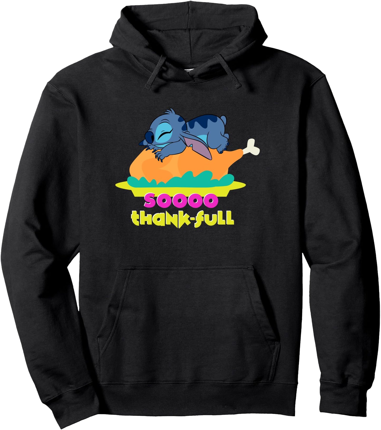 Disney Lilo & Stitch Thanksgiving Soooo Thankful Turkey Nap Pullover Hoodie