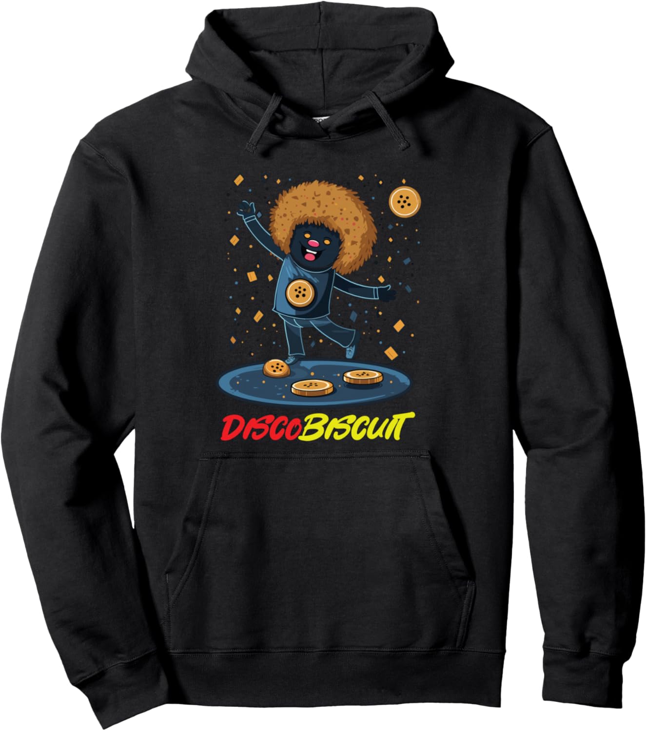 Disco Biscuit T-Shirt - 90s Rave-Inspired Dancing Cookie Pullover Hoodie