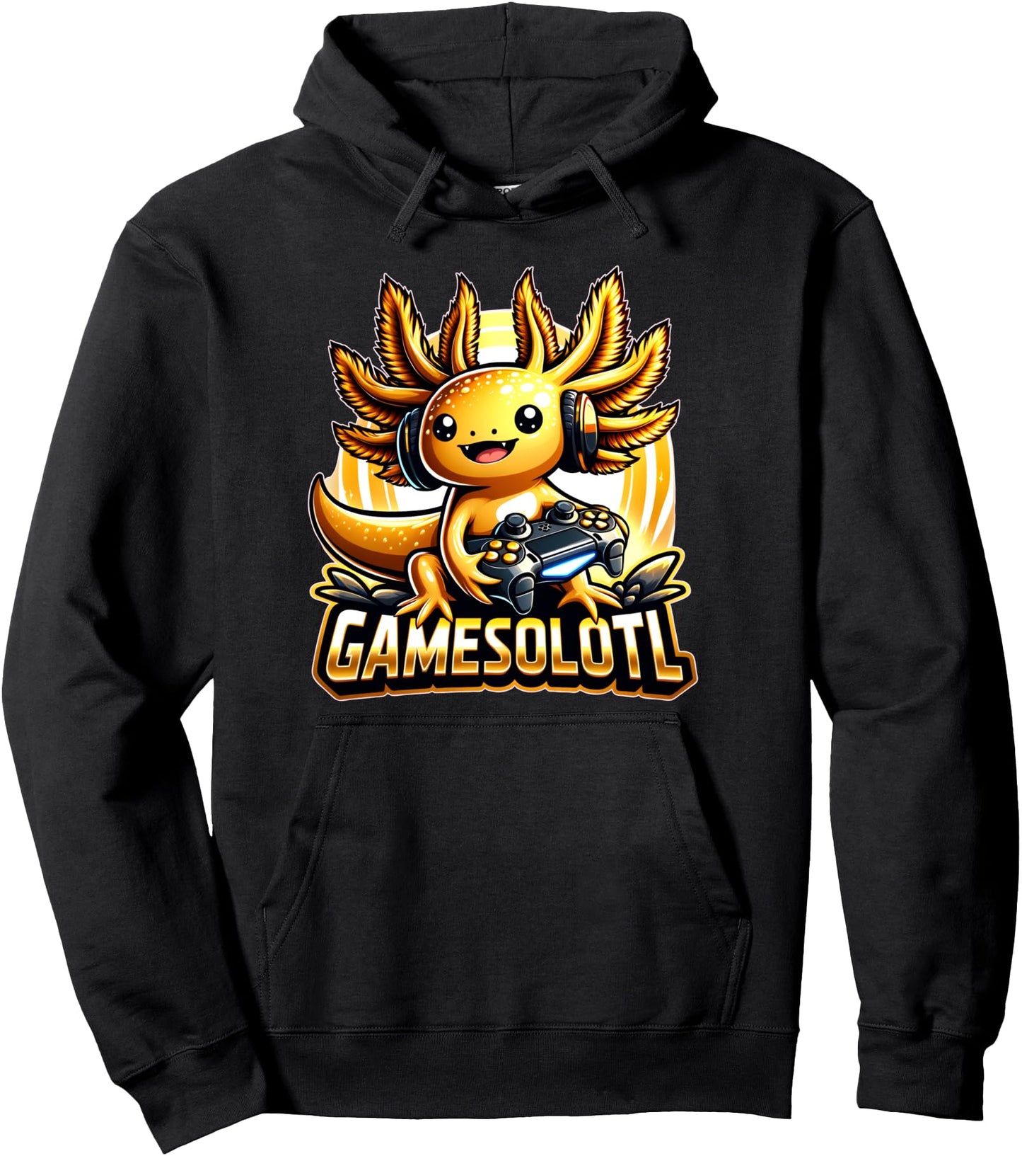 Gamesolotl Axolotl Gamer kawaii Anime Pullover Hoodie
