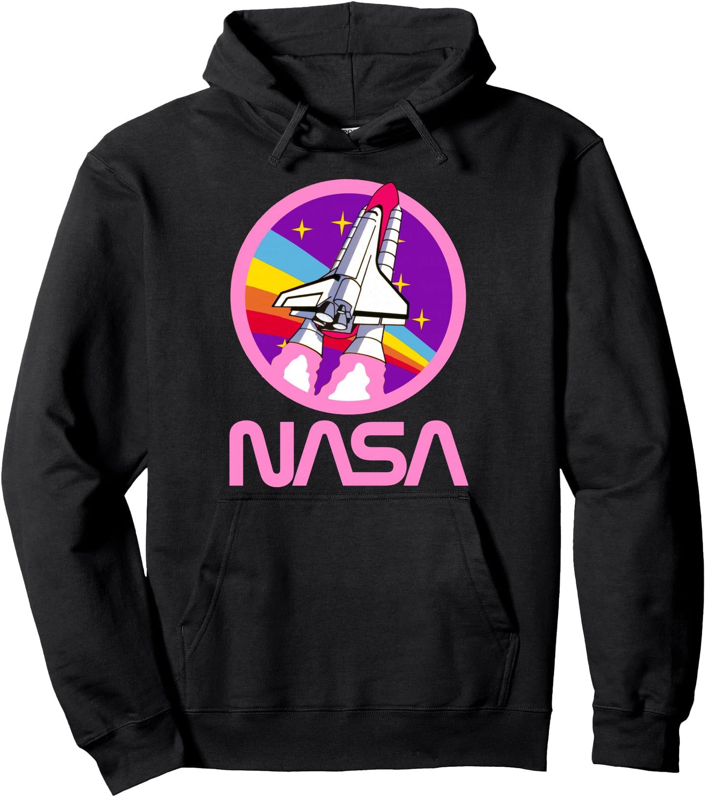Nerdy NASA Rainbow Rocket Launch Girls Science Teacher Pullover Hoodie