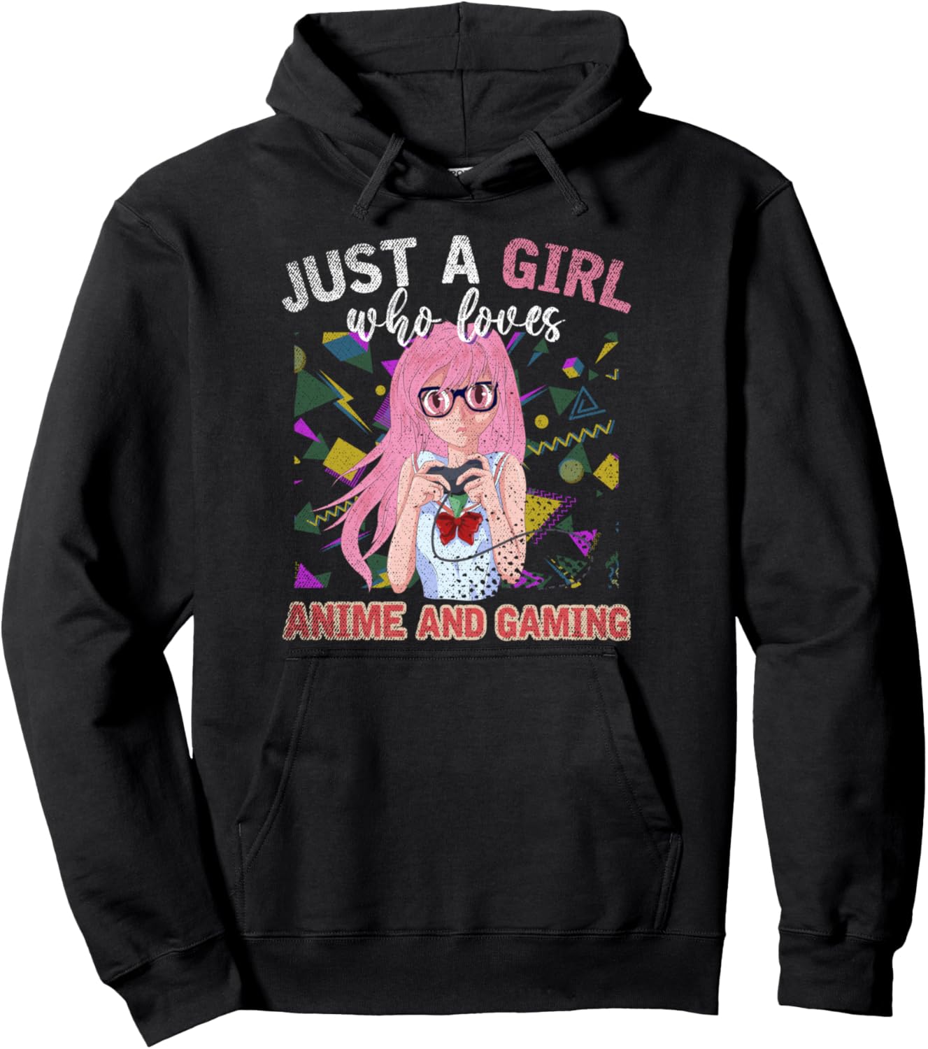 Gamer Women Just A Girl Who Loves Anime And Gaming Anime Pullover Hoodie