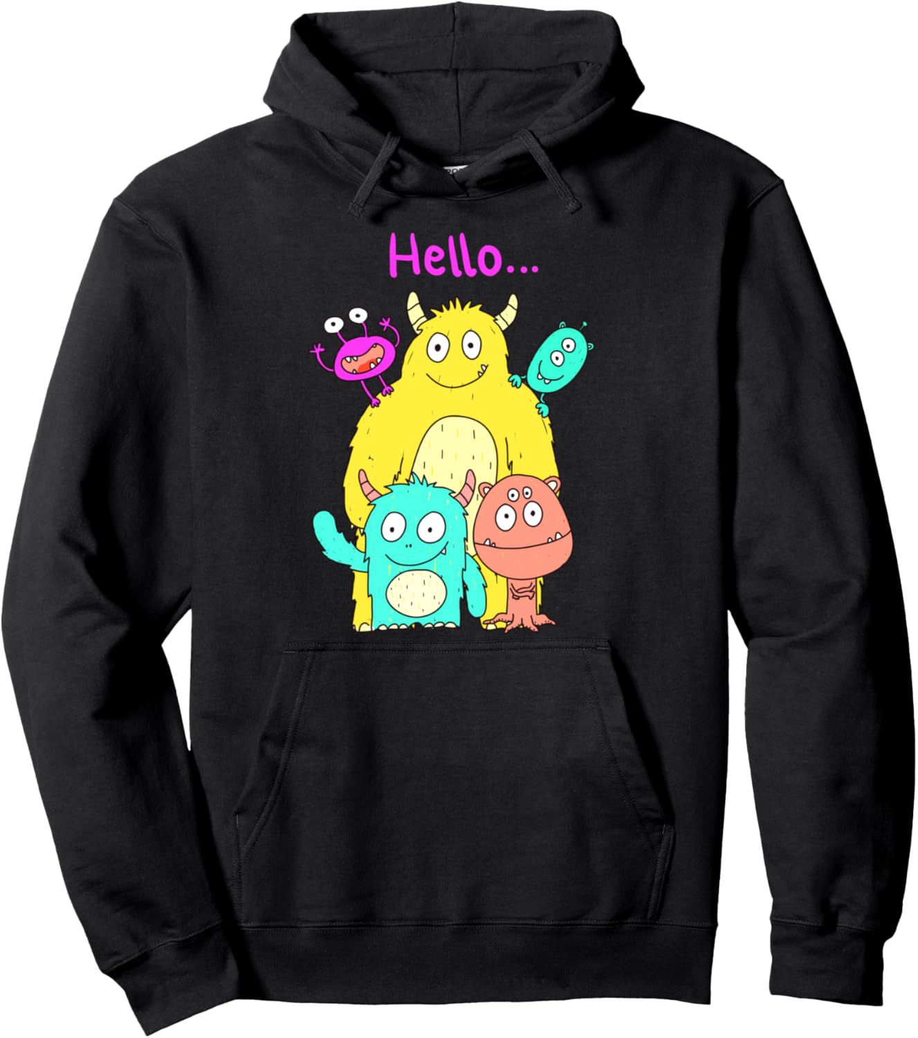 Funny Halloween Monster Illustration Graphic Cool Anime Art Pullover Hoodie