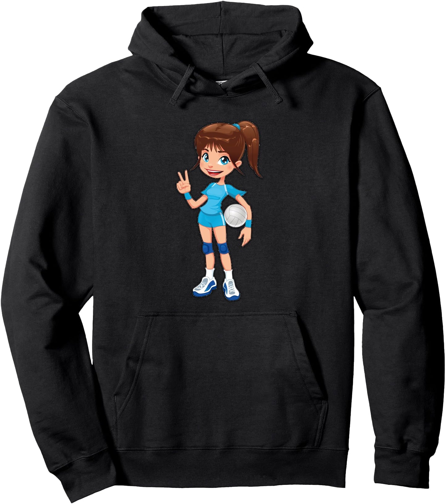 Cute Volleyball Anime Girl Pullover Hoodie