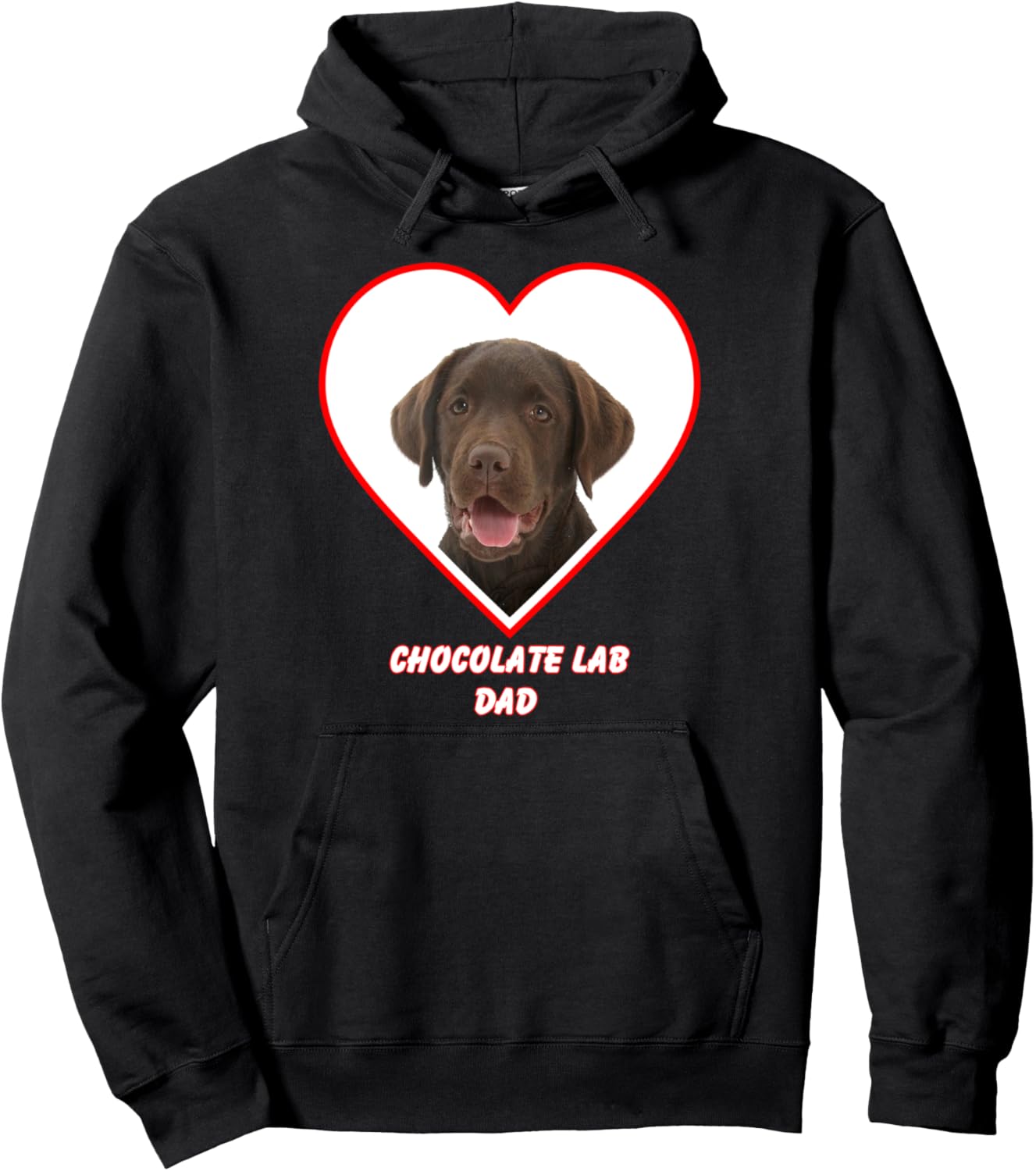 Chocolate lab Dog Dad Pullover Hoodie