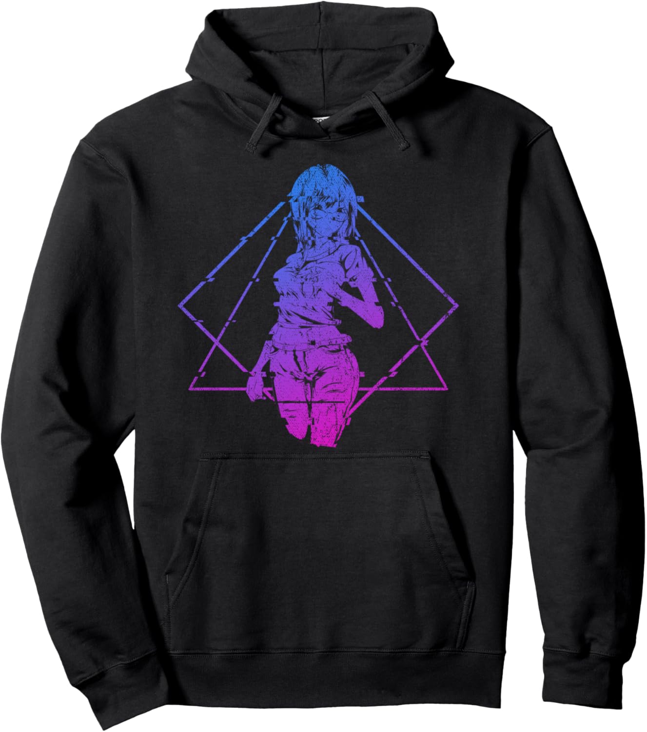 Glitch Japanese Manga Kawaii Otaku Anime Girl Anime Pullover Hoodie