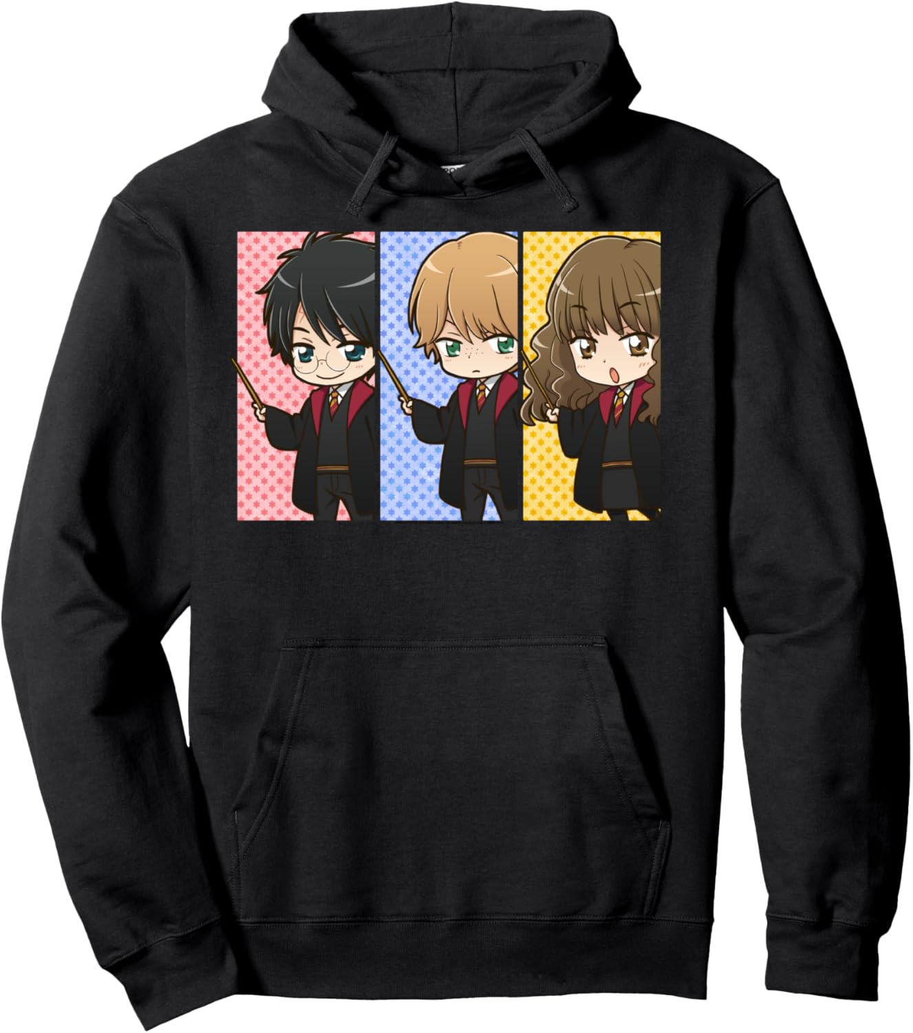 Harry Potter Hermione Granger Ron Weasley Anime Panel Pullover Hoodie