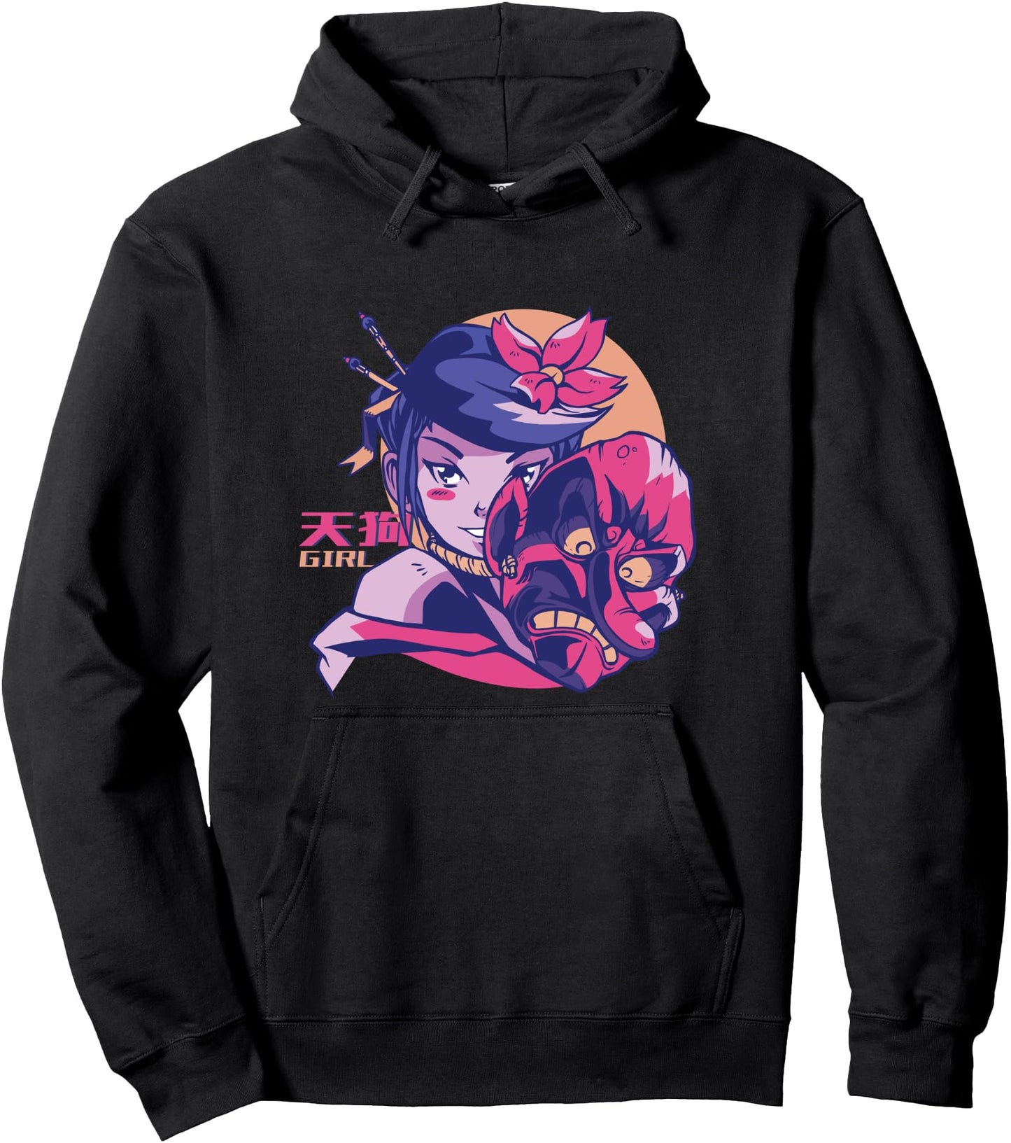 TENGU GIRL - Anime Tee Japanese Gift Pullover Hoodie