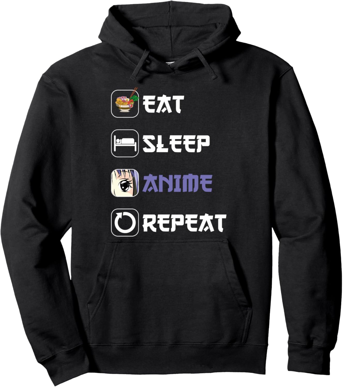 Ramen Noodles Japanese Ramen Eat Sleep Anime Repeat Anime Pullover Hoodie