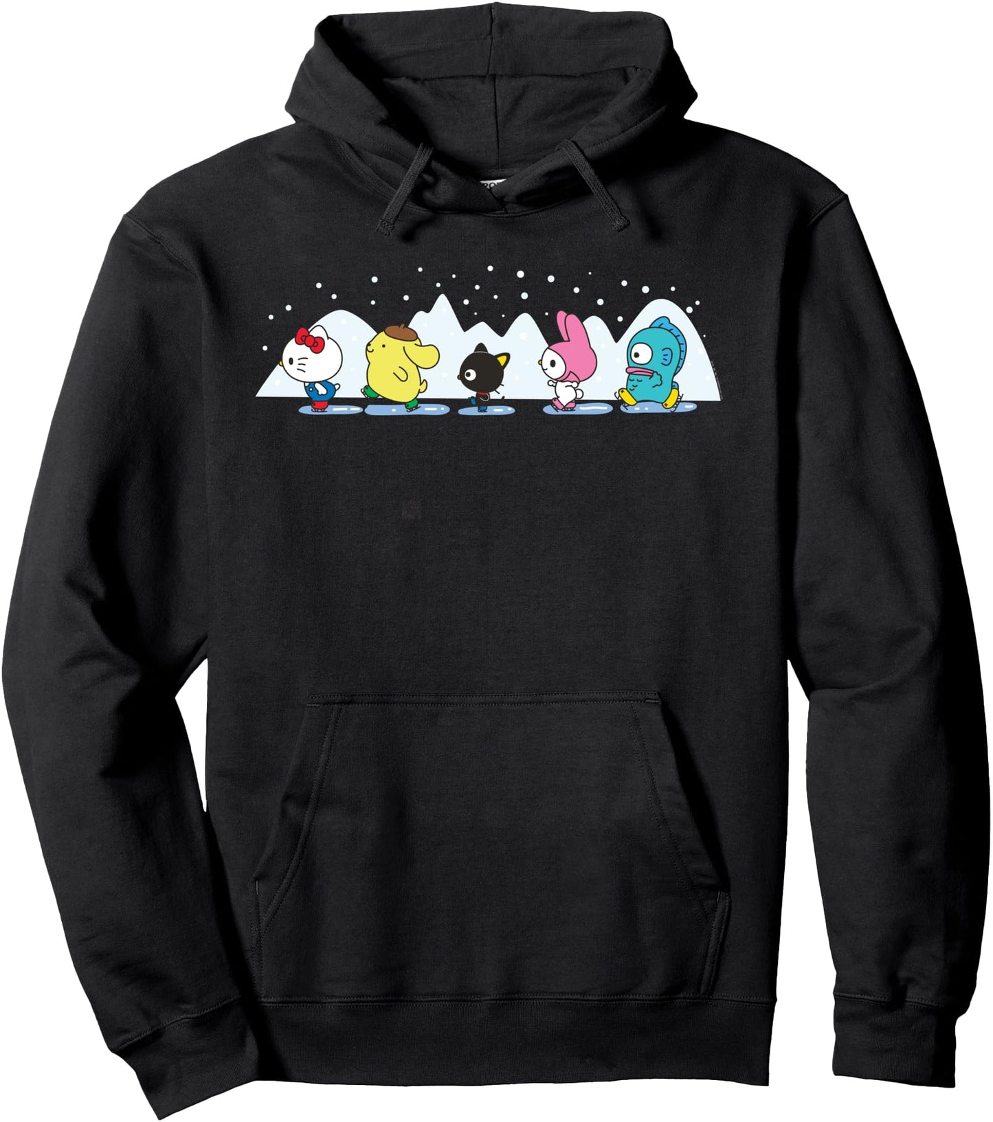 Sanrio Characters Holiday Ice Skating Hoodie Pullover Hoodie
