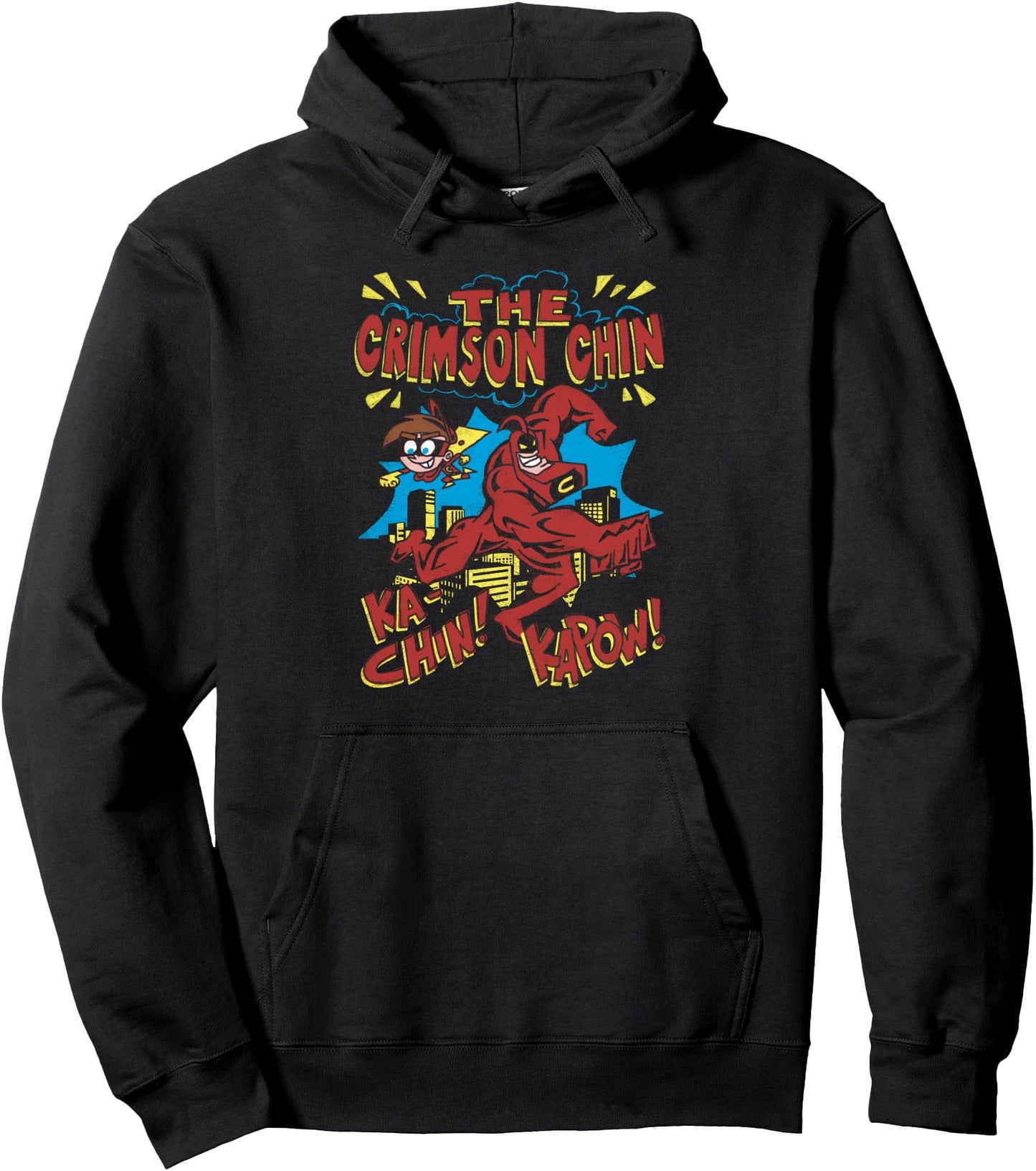 Fairly OddParents The Crimson Chin Comic Book Sketch Cartoon Pullover Hoodie