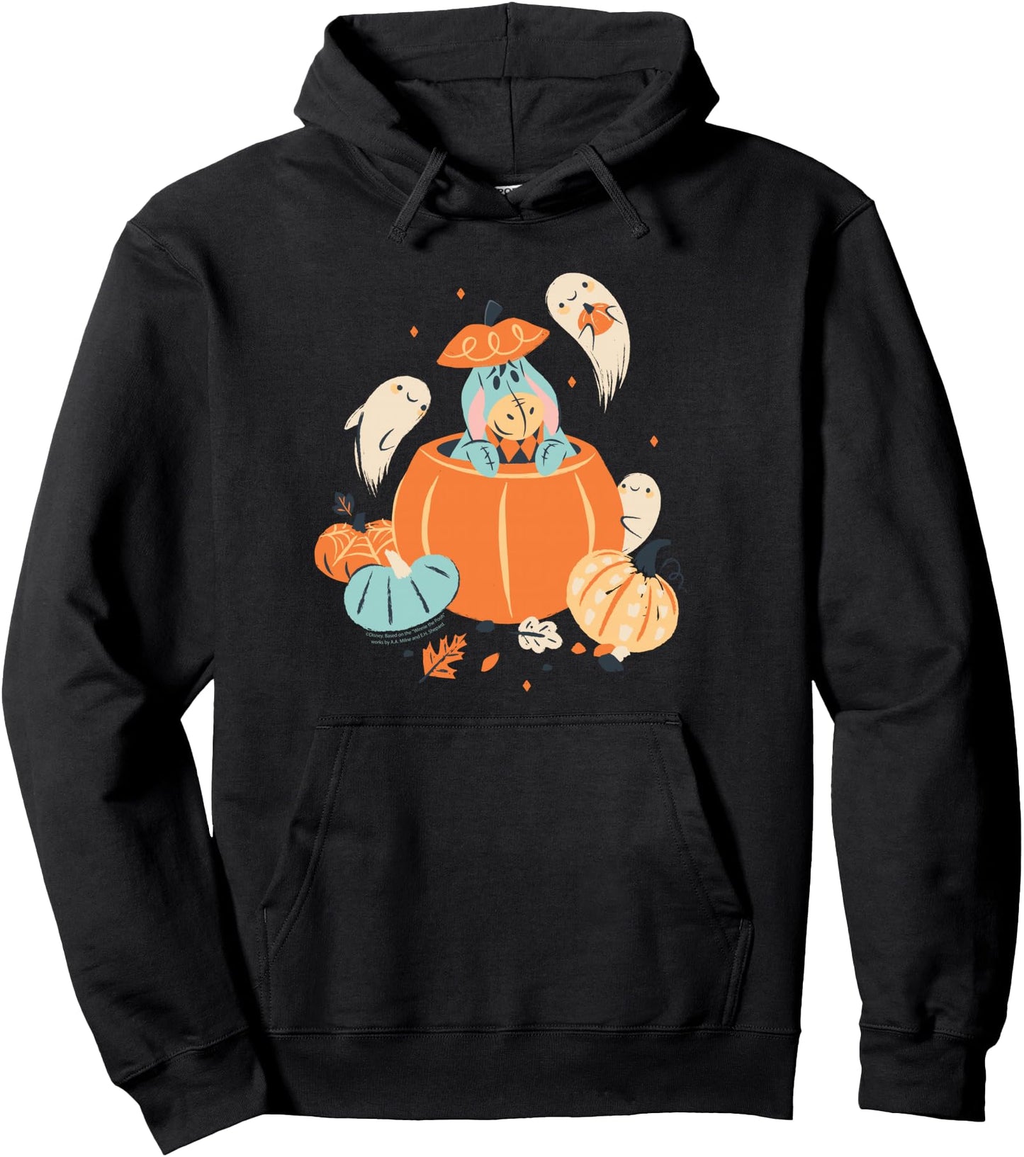 Disney Winnie the Pooh Eeyore Pumpkin & Ghost Pals Halloween Pullover Hoodie