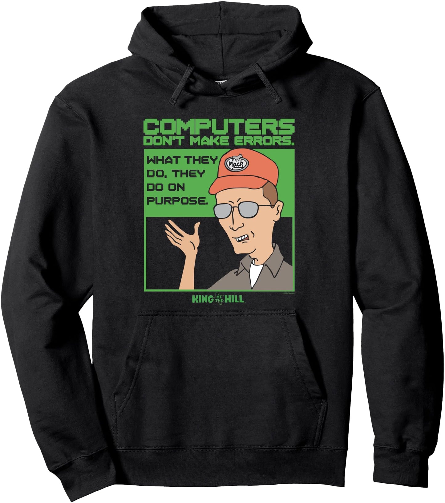 King of the Hill Dale Gribble Computer Errors Cartoon Pullover Hoodie