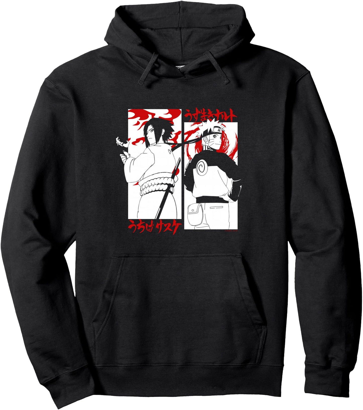 Naruto Shippuden Sasuke vs. Naruto Face Off Anime Pullover Hoodie