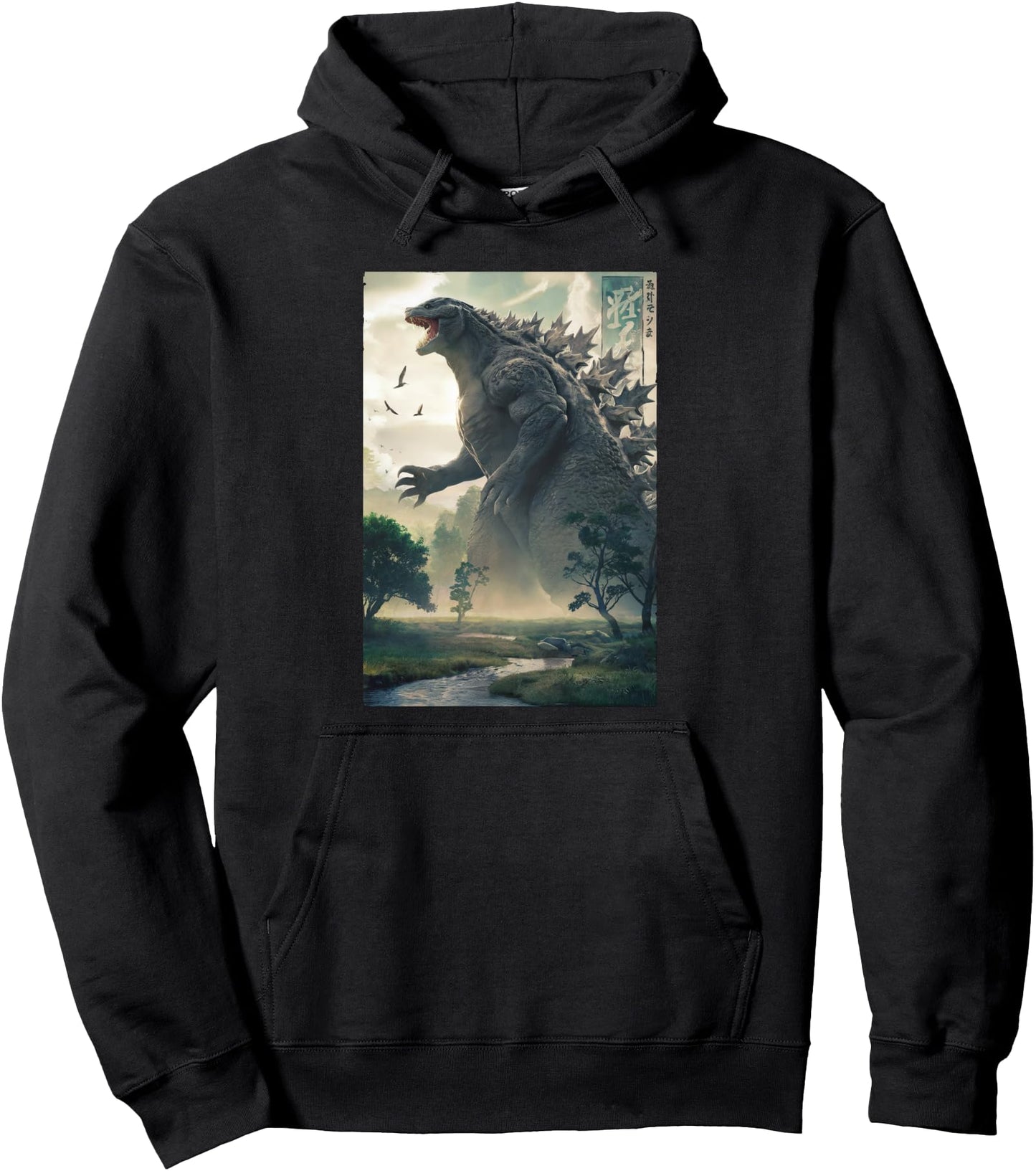 Kaiju Shirt Retro Japanese Monster Vintage Style Art Lovers Pullover Hoodie