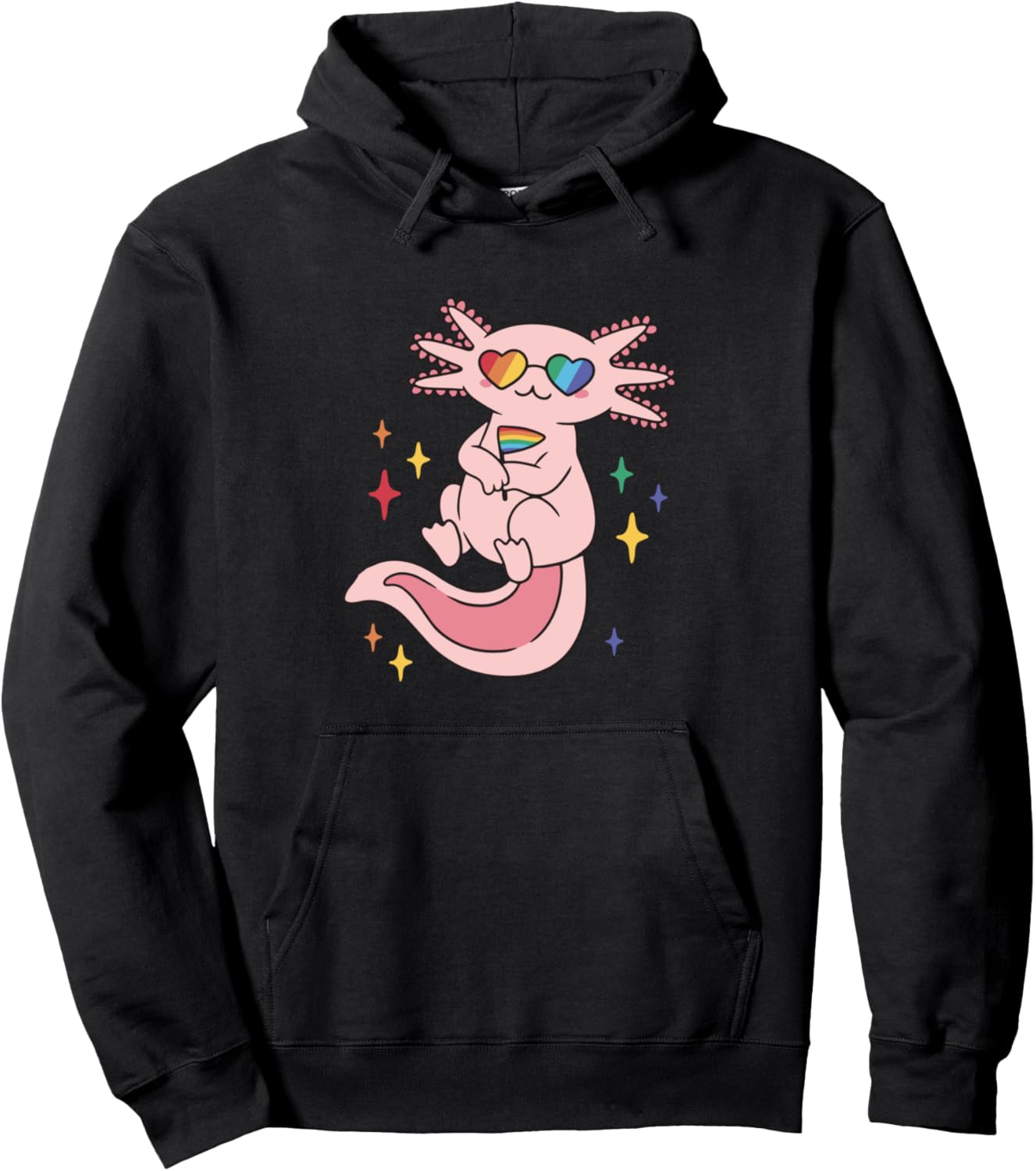 Axolotl Bobaxolotl Boba Drink Bubble Tea Anime Kawaii Pullover Hoodie
