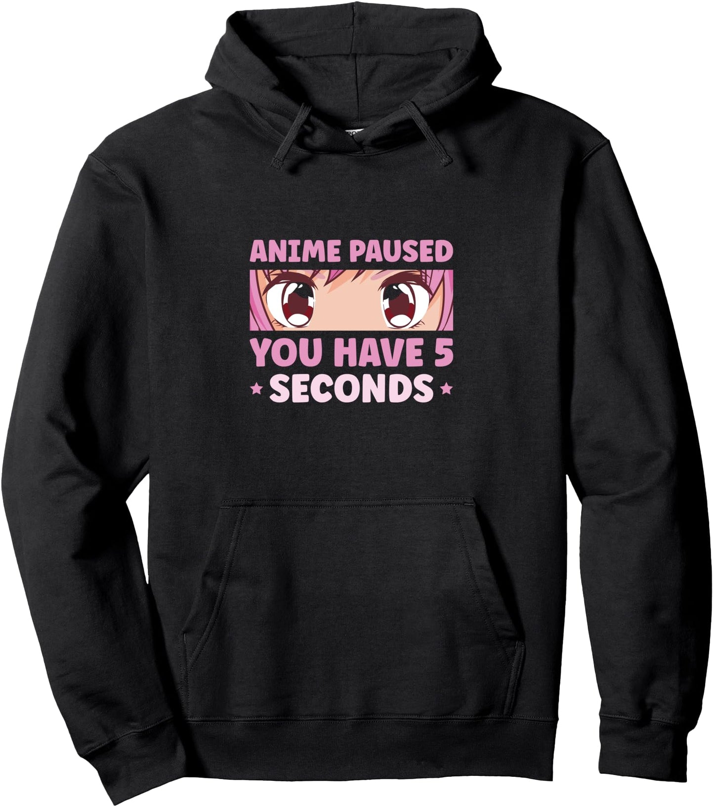 Anime Paused You Have 5 Seconds Funny Anime Pullover Hoodie