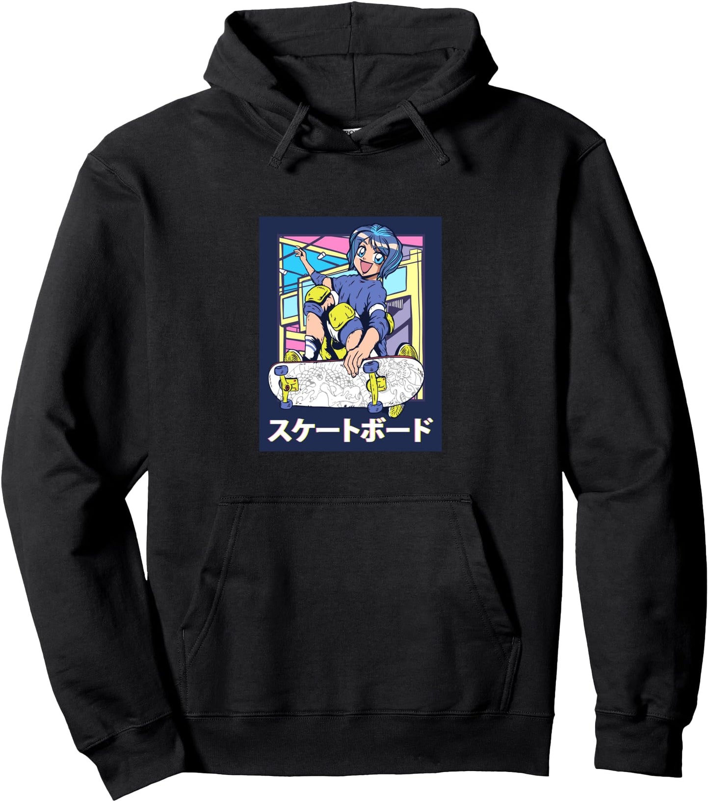 Girl loves Skateboard Japanese Streetwear Japanese Aesthetic Pullover Hoodie