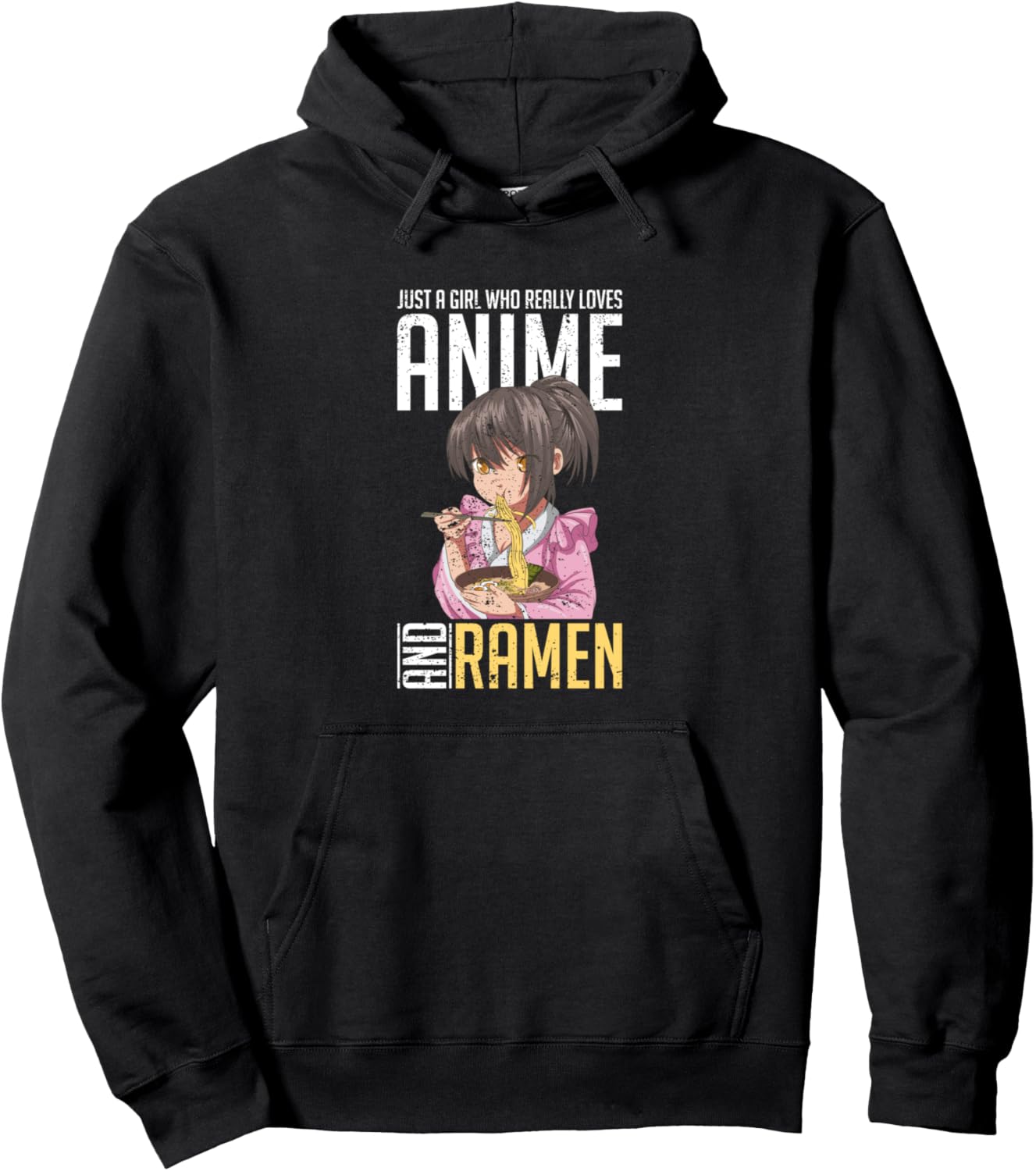 Japanese Ramen Lover Girls Women Manga Otaku Kawaii Anime Pullover Hoodie