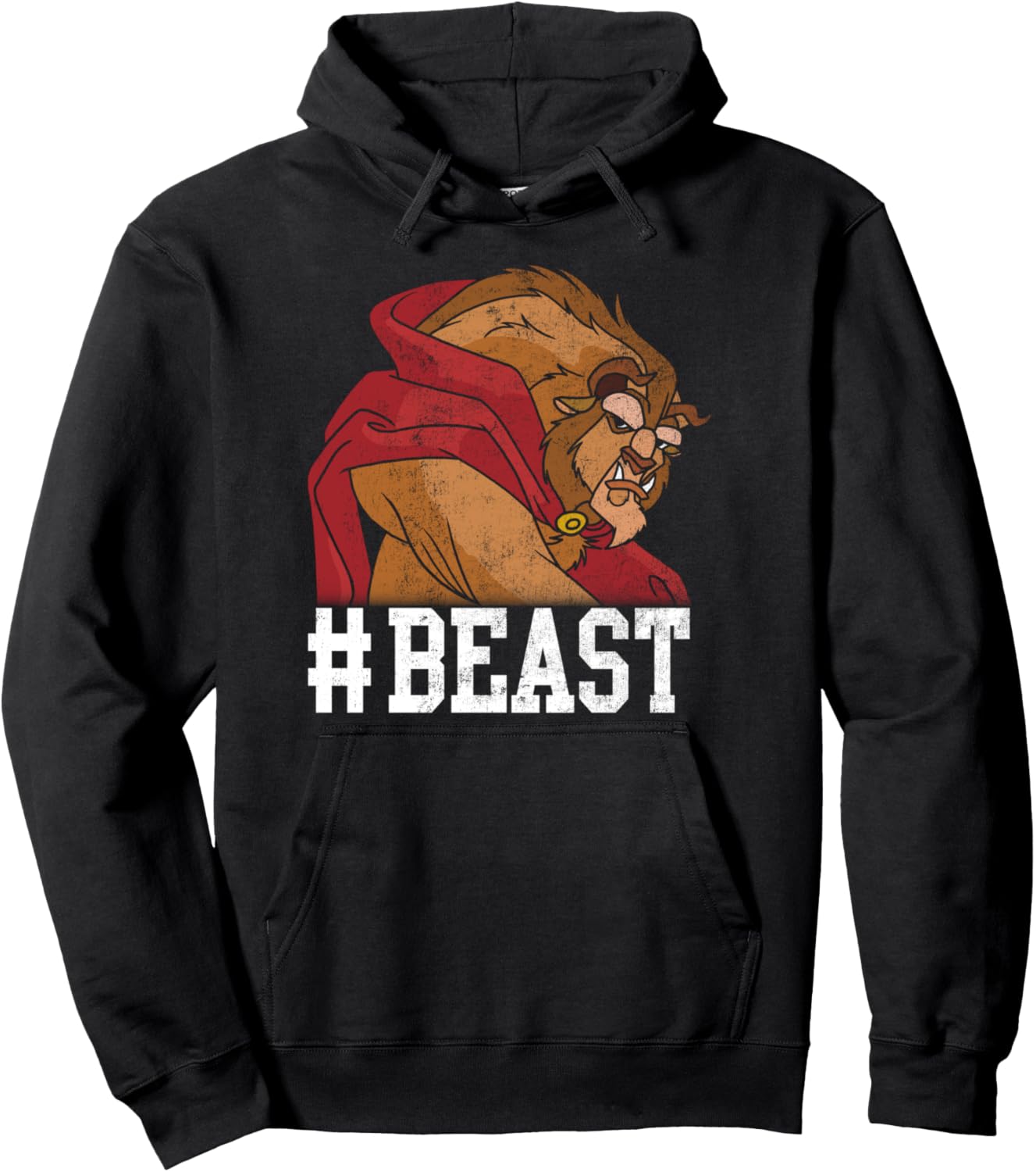 Disney Beauty & The Beast Hashtag Beast Graphic Hoodie Pullover Hoodie