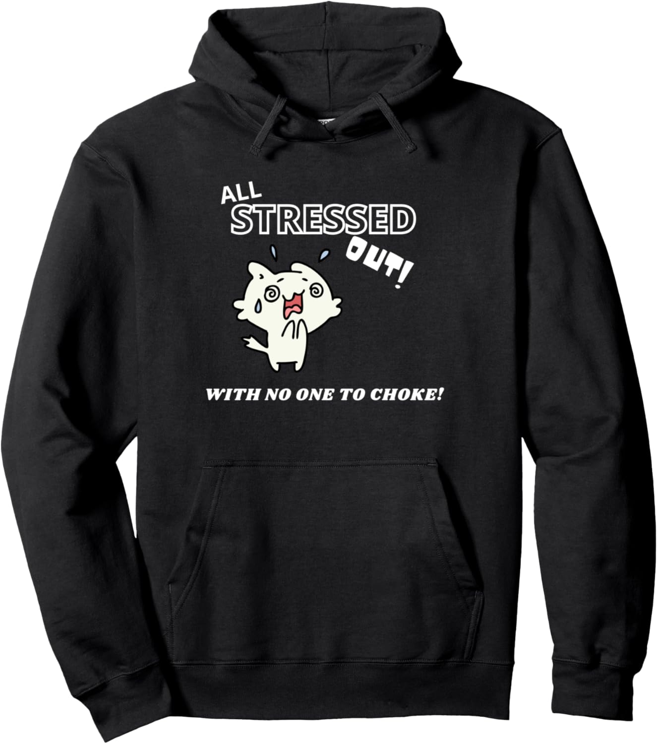 Crazy Stressed Out Kitty Cat Funny Gift Anime Pullover Hoodie