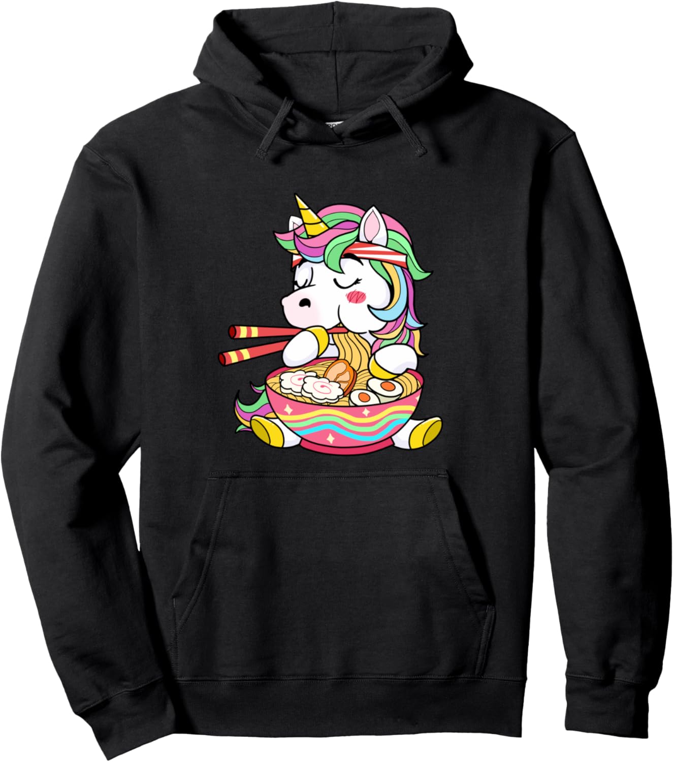 Ramen Unicorn Gift Kawii Japanese Anime Pullover Hoodie