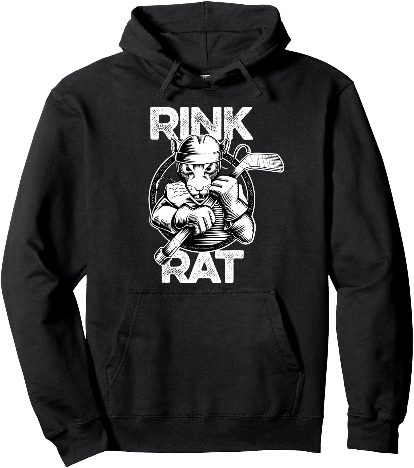 Hockey Rink Rat - funny hockey lover Pullover Hoodie